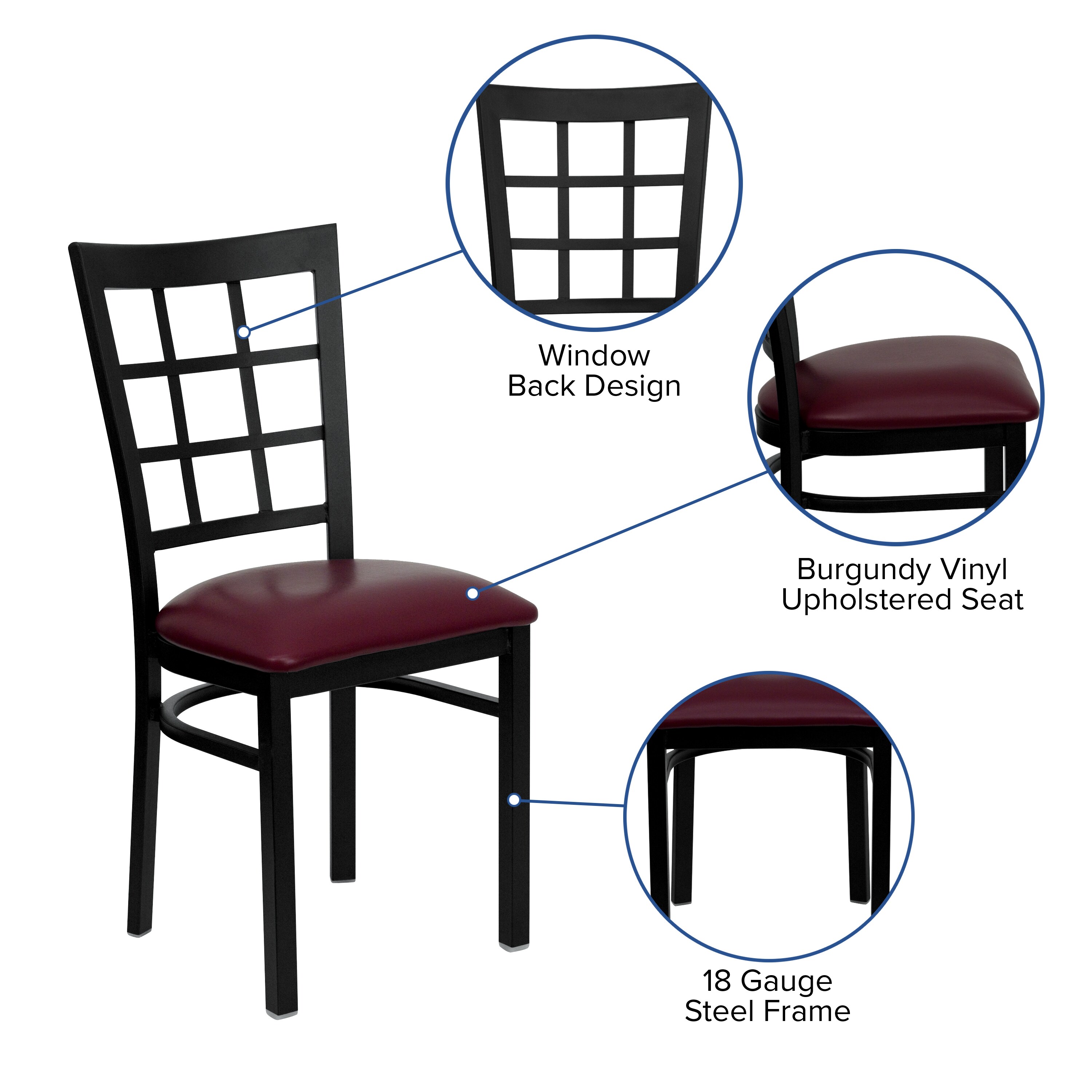 Flash Furniture Contemporary/Modern Vinyl Upholstered Side Chair (Composite  Frame) in the Dining Chairs department at