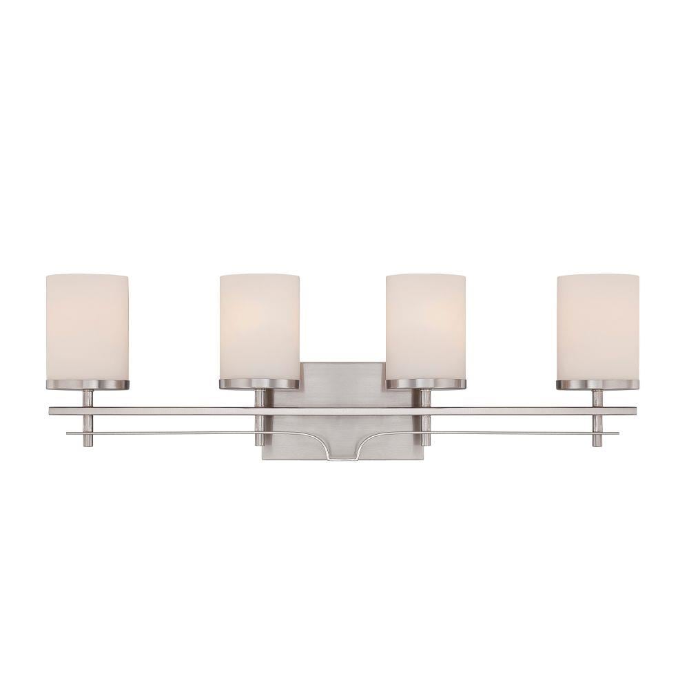  LW-SH511730 28.5-in 4-Light Satin Nickel Transitional Vanity Light Bar