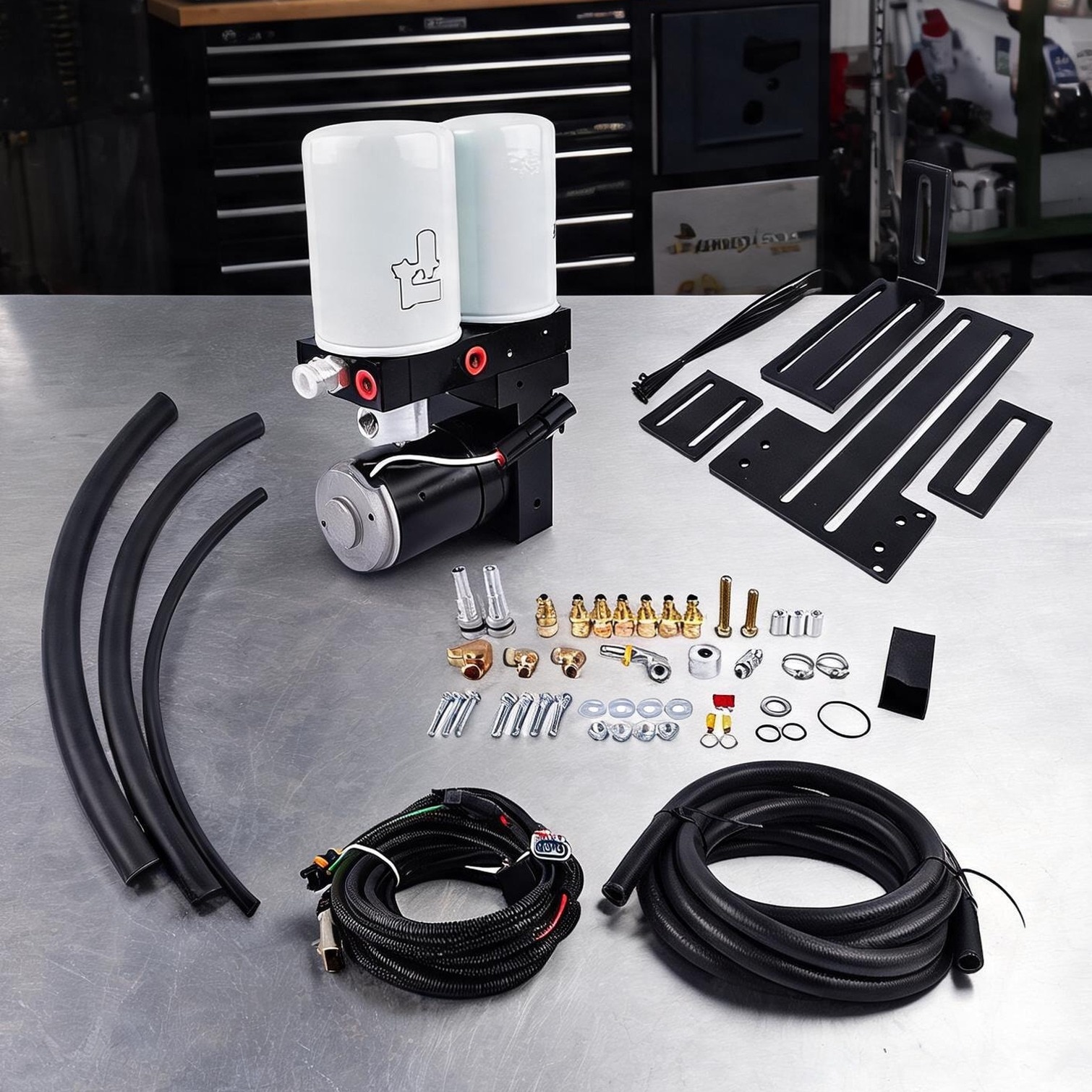 Tammesy Diesel Fuel Lift Pump - 16.1 x 12.2 x 9.8 in Engine with ...