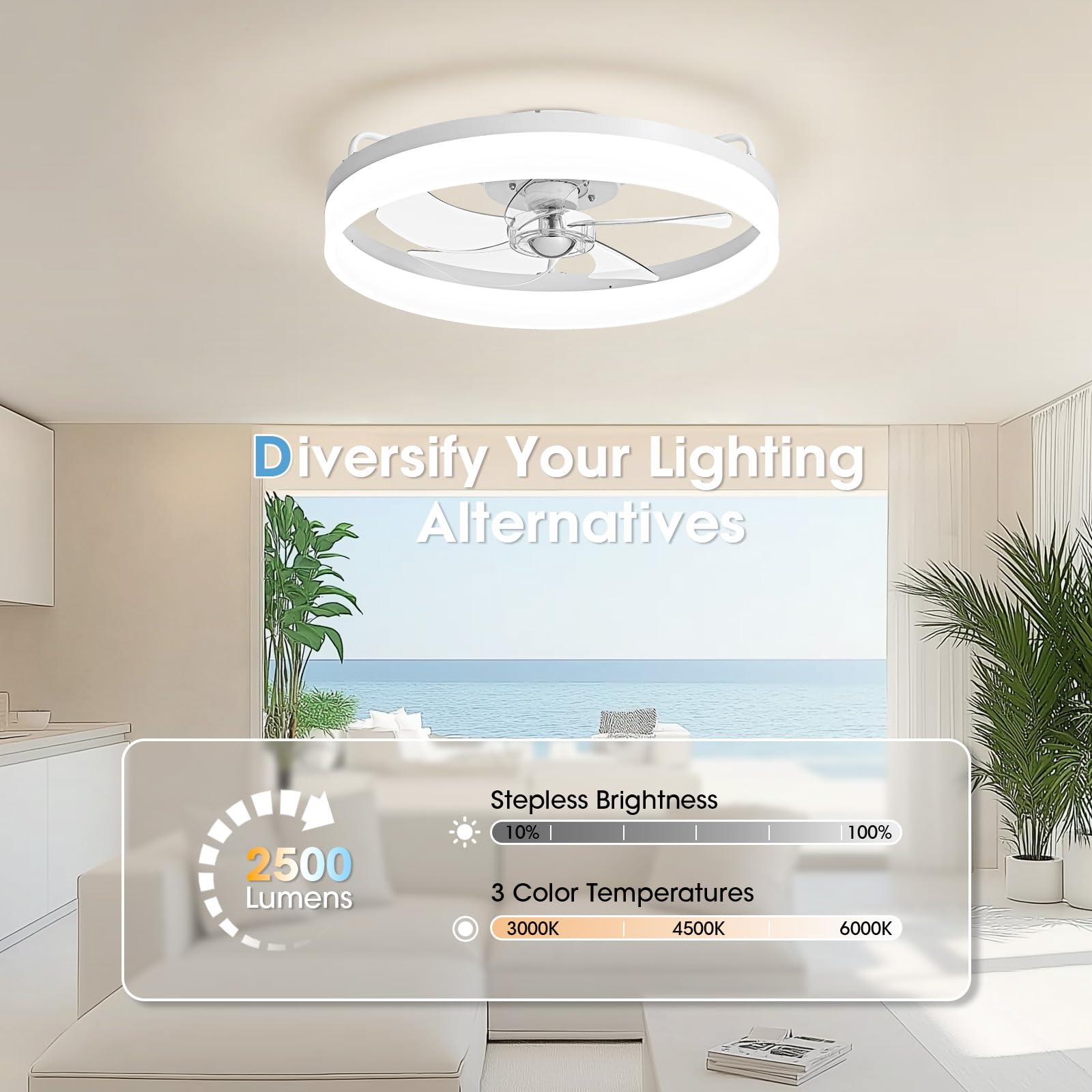 SILJOY LL-6001WH-01 Ceiling-Fans - View #2