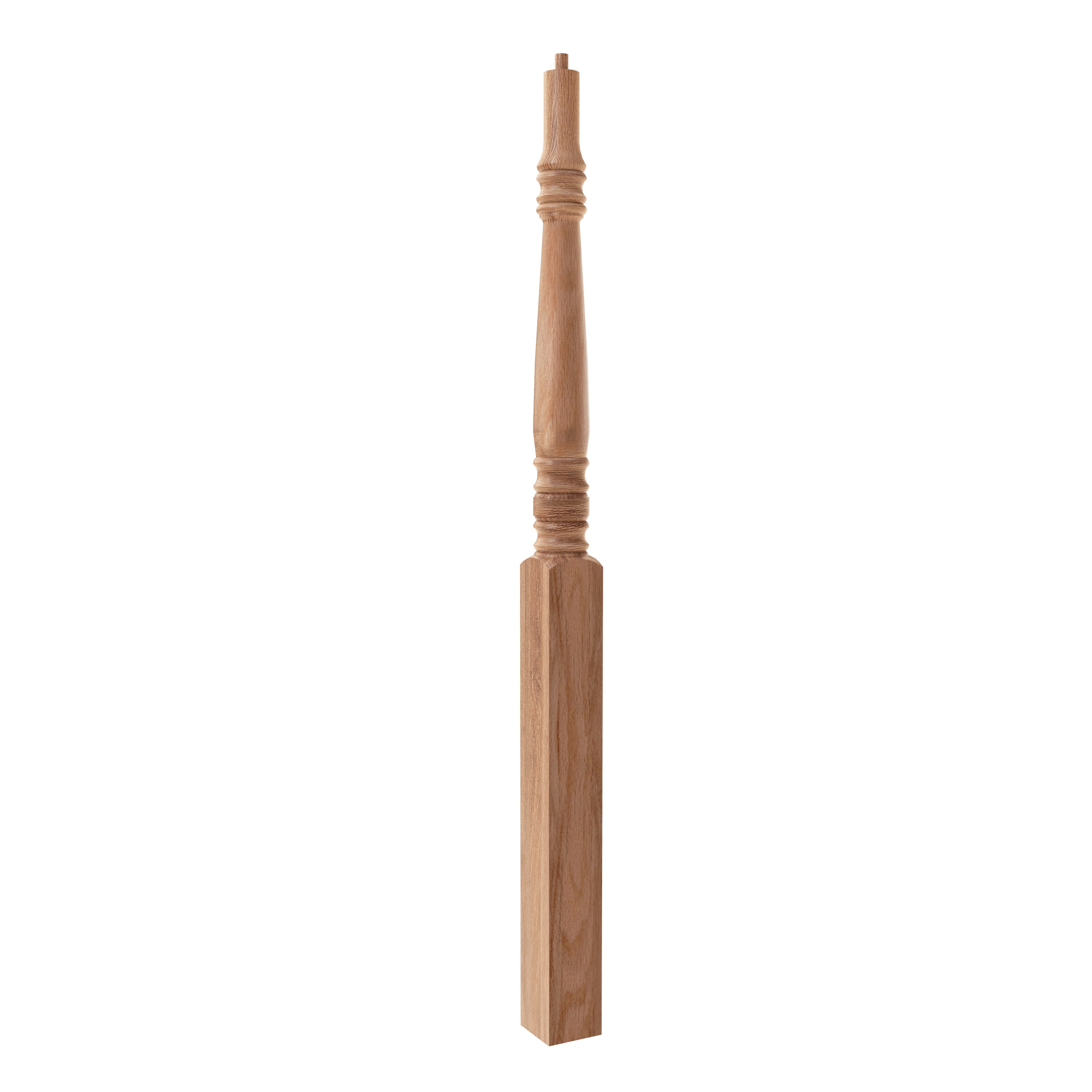 Crown Heritage Hampton 3.5-in x 56-in Unfinished Red oak Landing Stair Newel Post #4414275