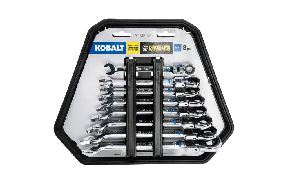 Kobalt 8-Piece Set Metric Flexible Head Ratchet Wrench at Lowes.com