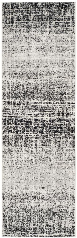 Safavieh ADR116B-216 Adirondack Lannet 2 x 16 (ft) Loomed Polypropylene Ivory/Black Rectangular Indoor Abstract Industrial Runner rug