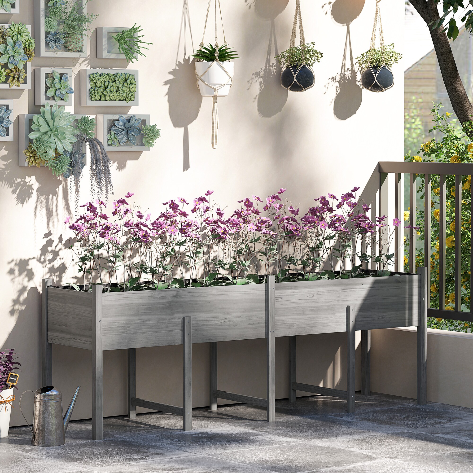 Outsunny 845-967V00GY Raised-Planter-Boxes - View #2