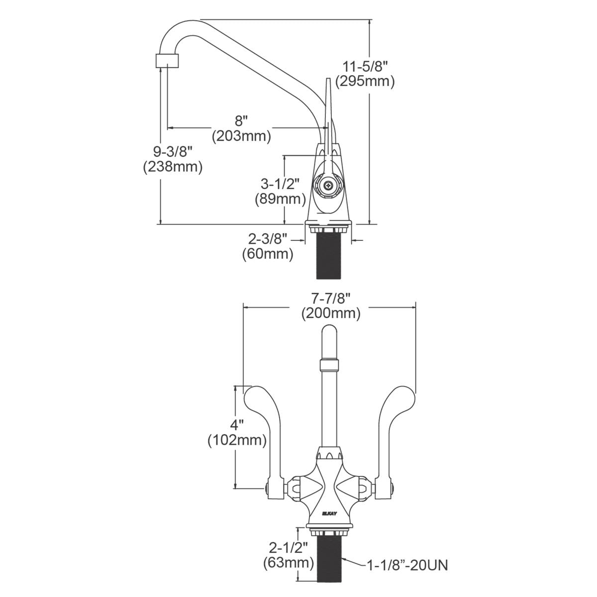 Elkay Chrome Single Handle High-arc Commercial Kitchen Faucet in the ...