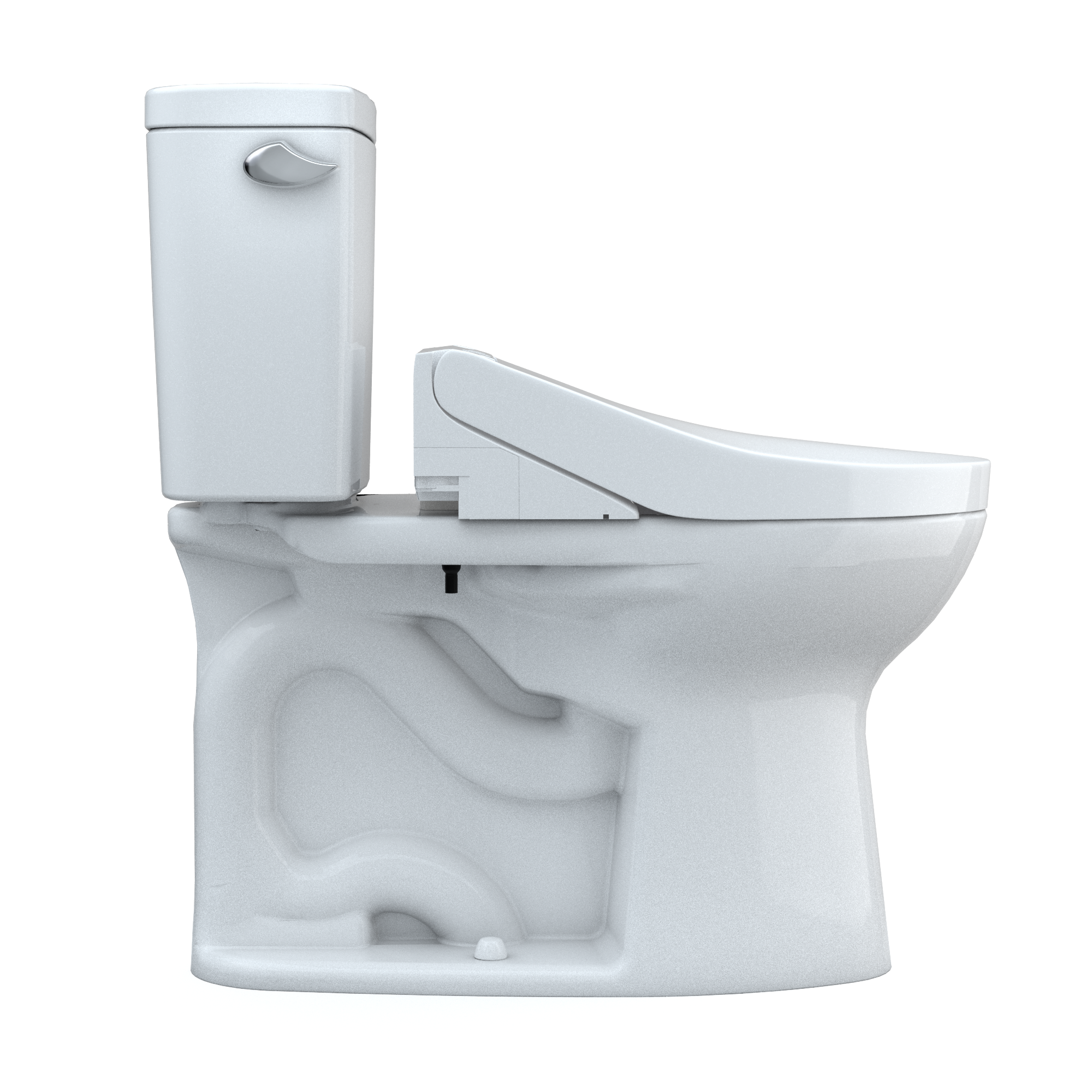 TOTO Drake Cotton Elongated Standard Height 2-piece WaterSense Soft Close  Toilet 12-in Rough-In with Bidet 1.28-GPF