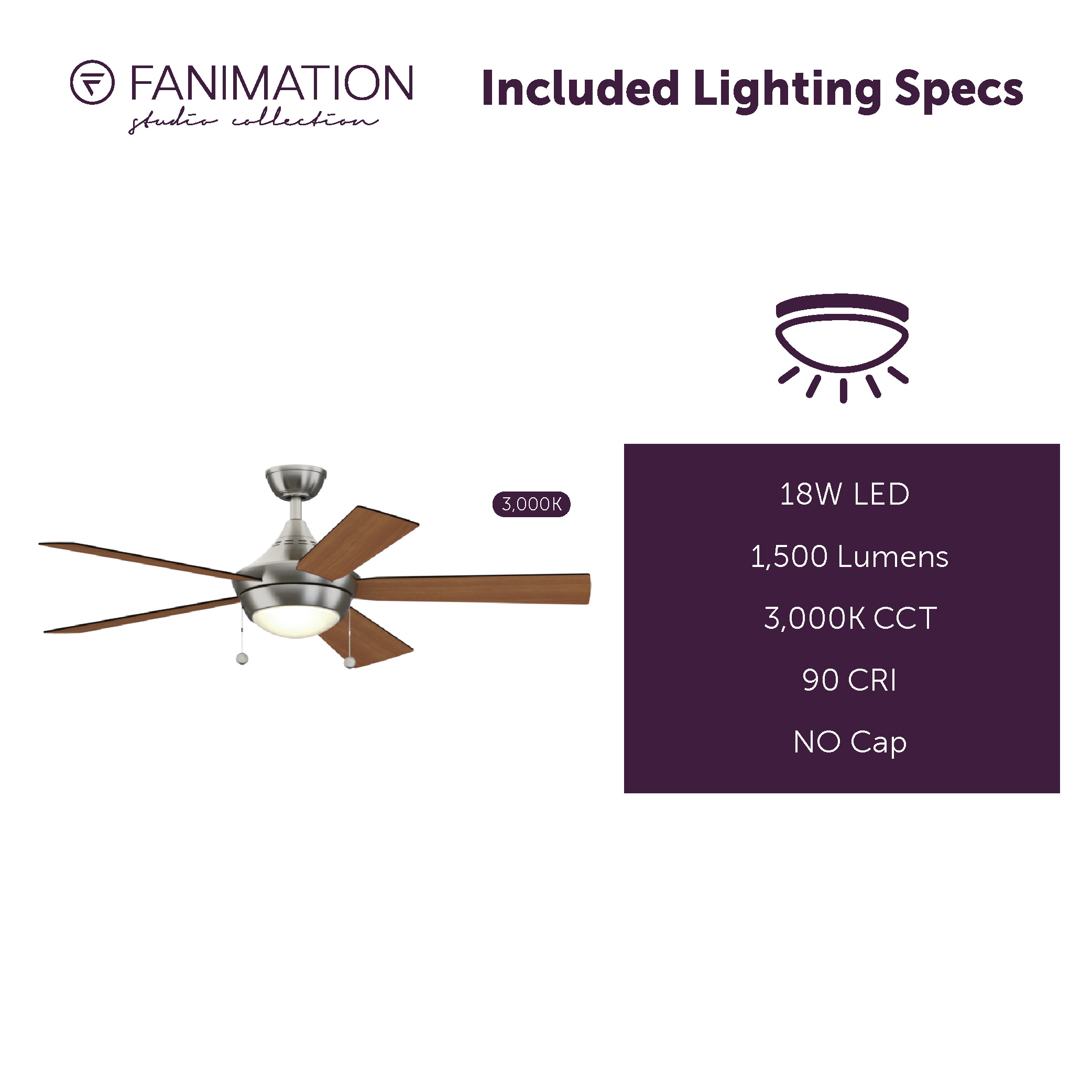 Fanimation Studio Collection LP7654LBNCDW Ceiling-Fans - View #10