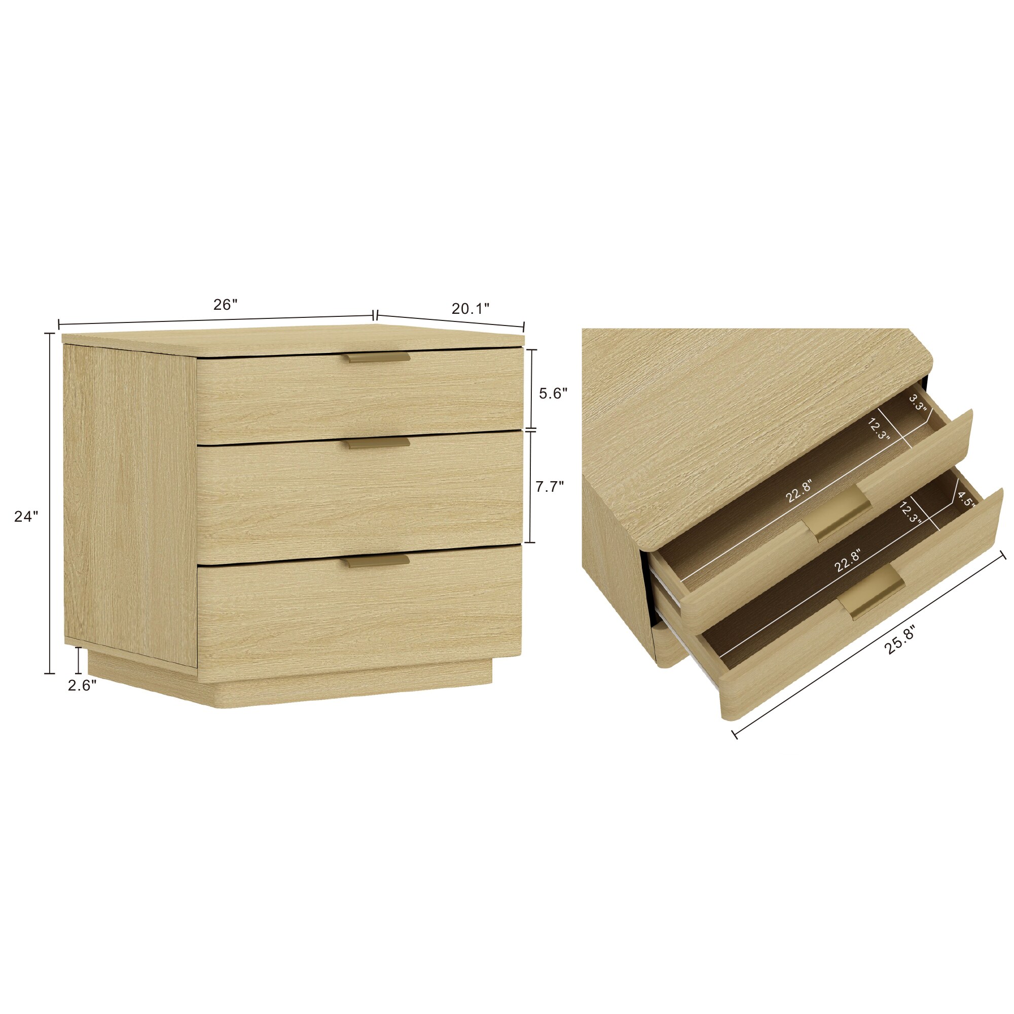 Manhattan Comfort 2-NS009-GNO nightstands - View #3