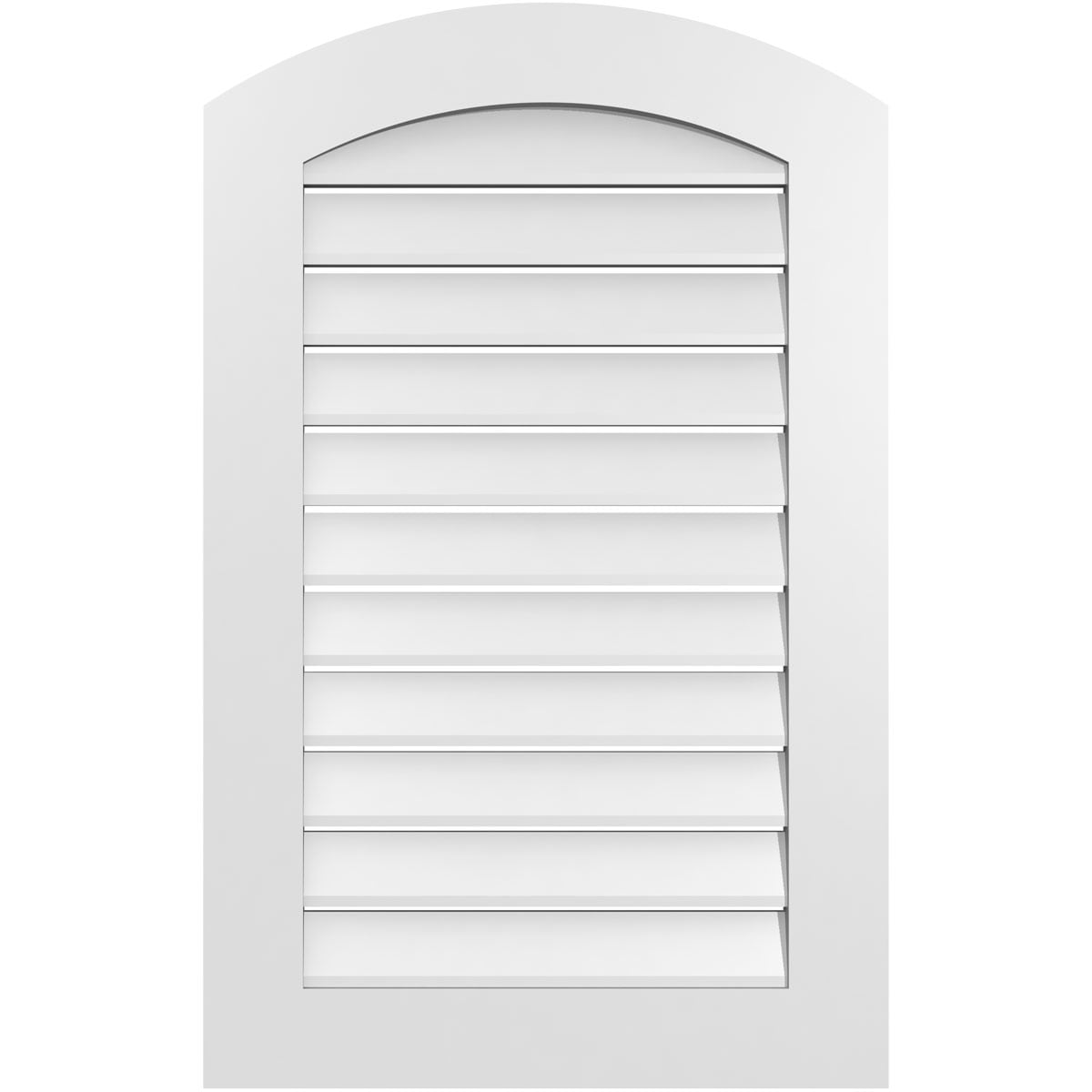 Ekena Millwork GVPAR24X3801SF 24-Inches x 38-Inches Off-white Round top PVC Gable Louver Vent