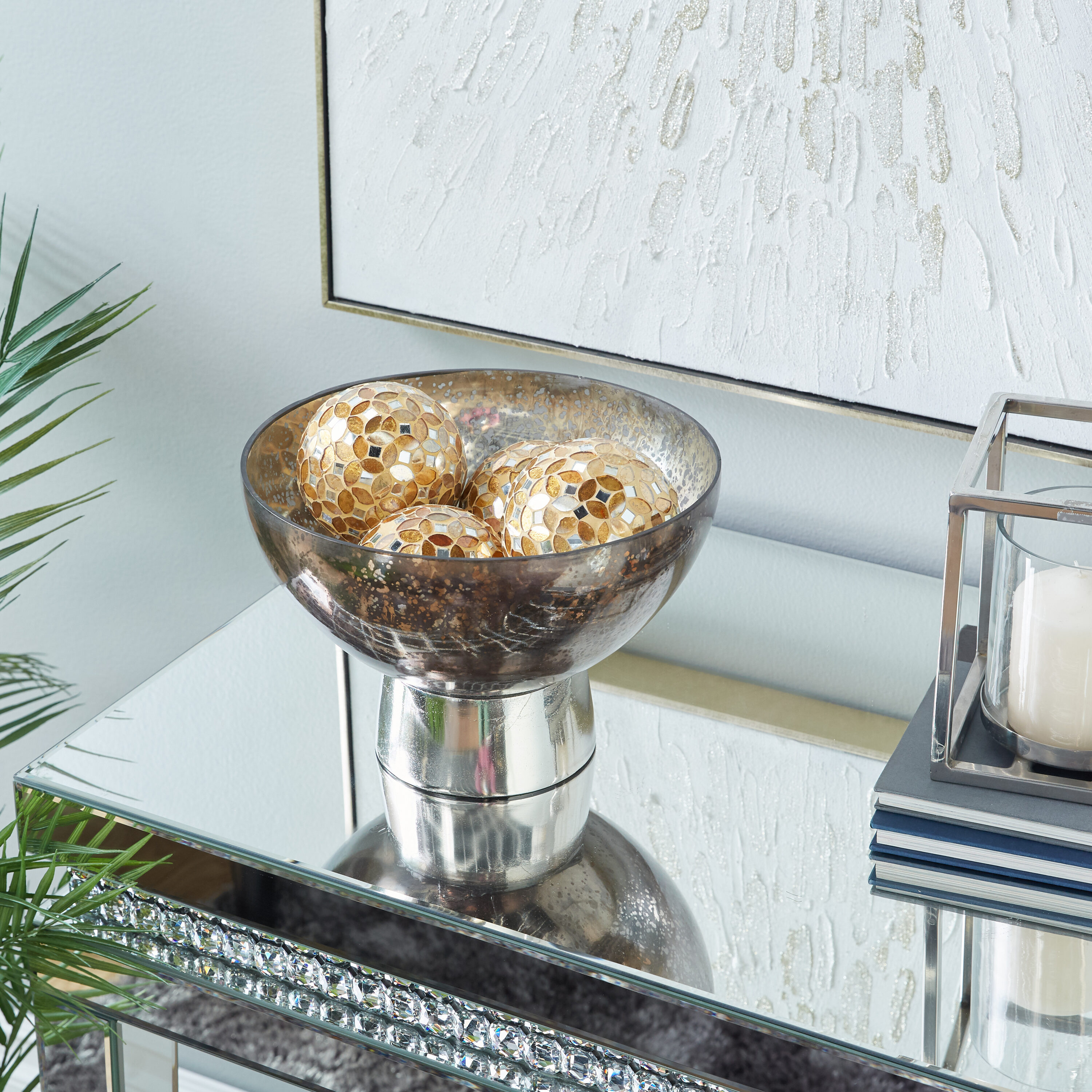 Grayson Lane 24010 4 -Pack Gold Glass Glam Decor set