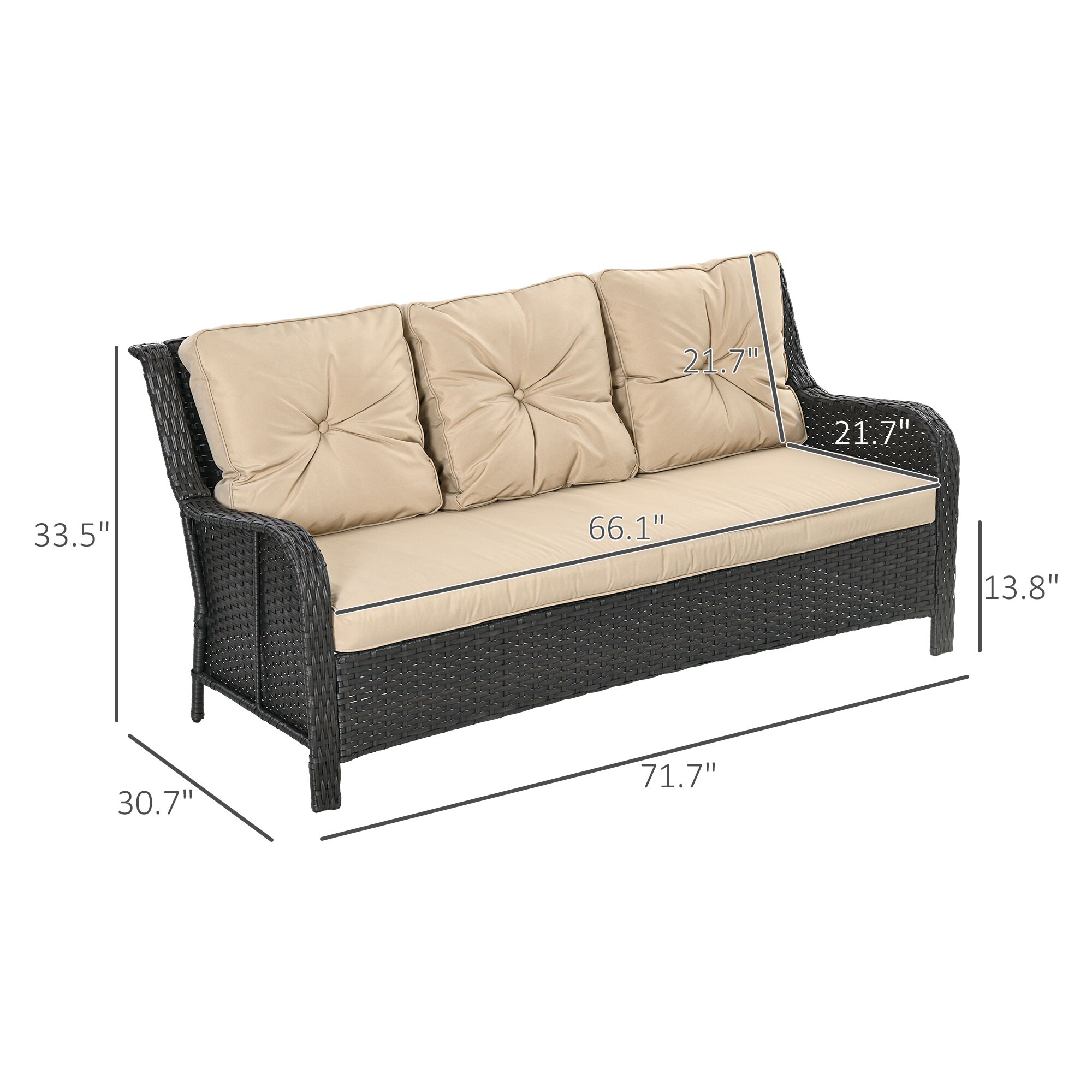 Outsunny 84G-328V01MB Patio-Sofas-Daybeds - View #3