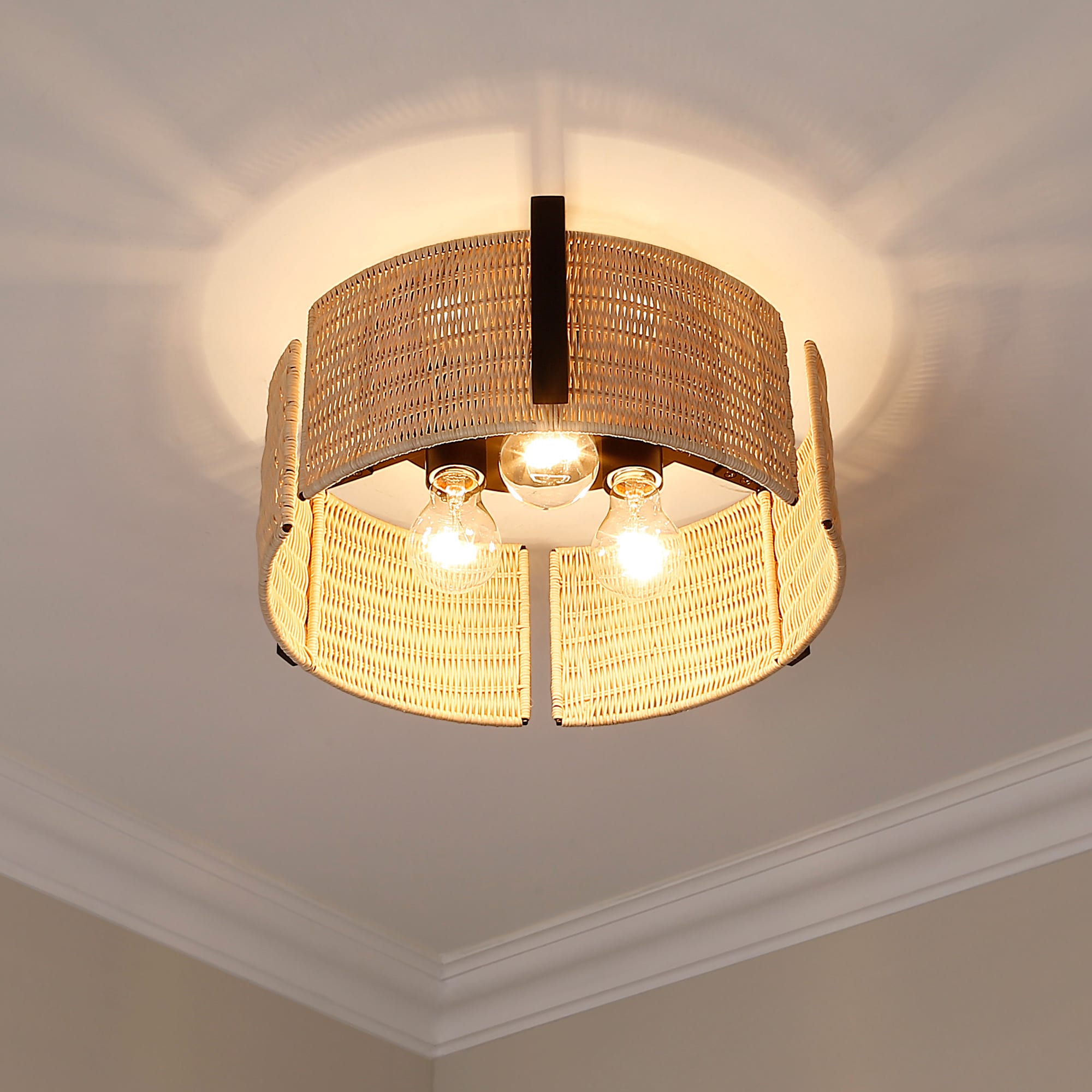 Golden Lighting 7860-FM BLK-NW flushmounts - View #5