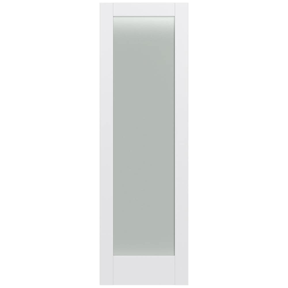 JELD-WEN MODA 1011 24-in x 96-in 1-panel Square Frosted Glass Solid ...