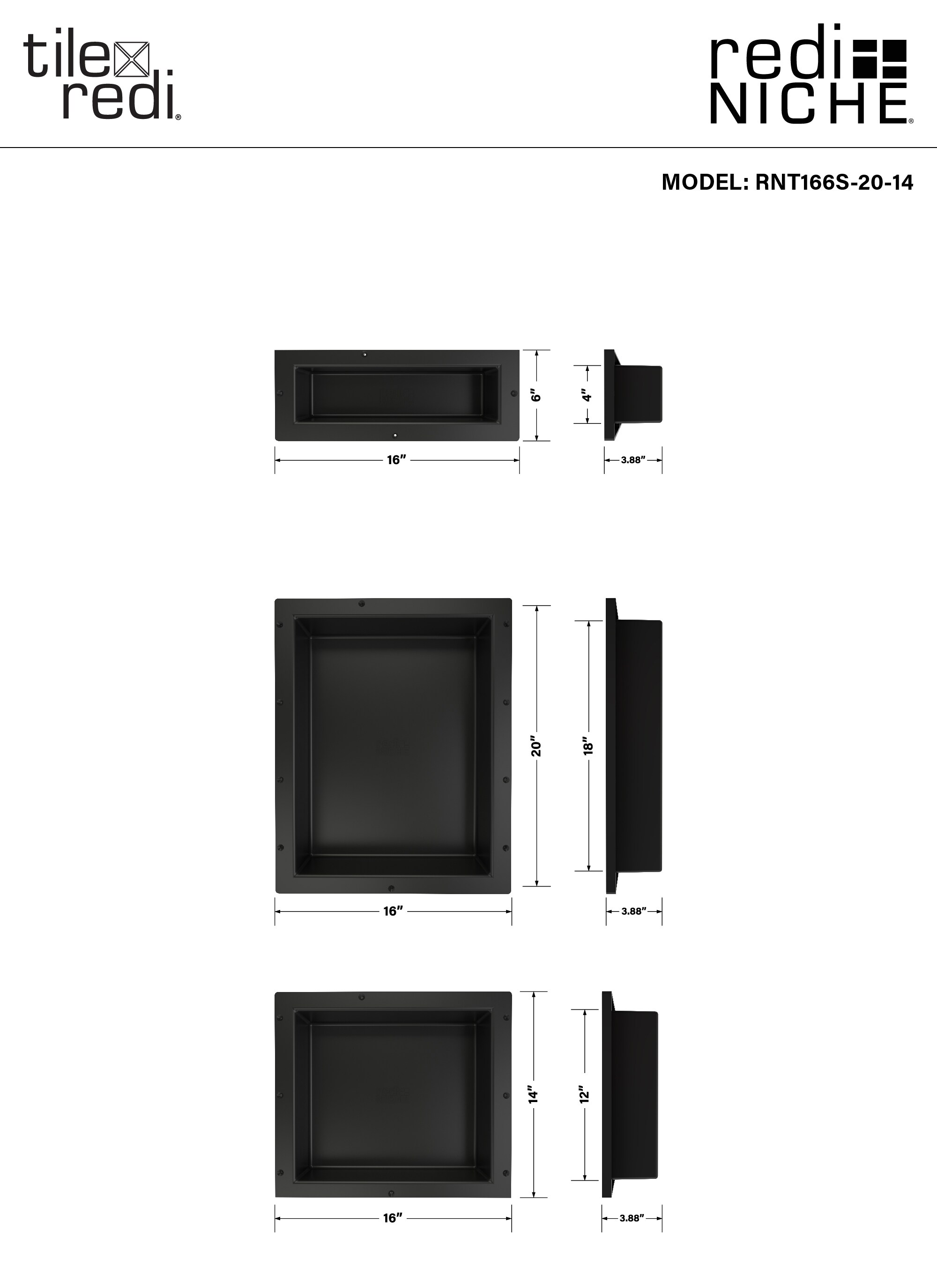 Tile Redi RNT166S-20-14 Shower-Accessories - View #3