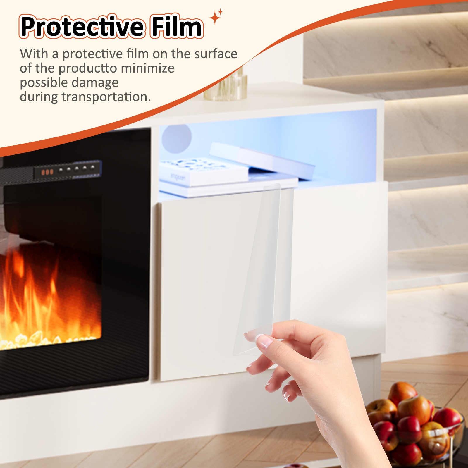 Bapipro TE13A70W Electric-Fireplaces - View #6
