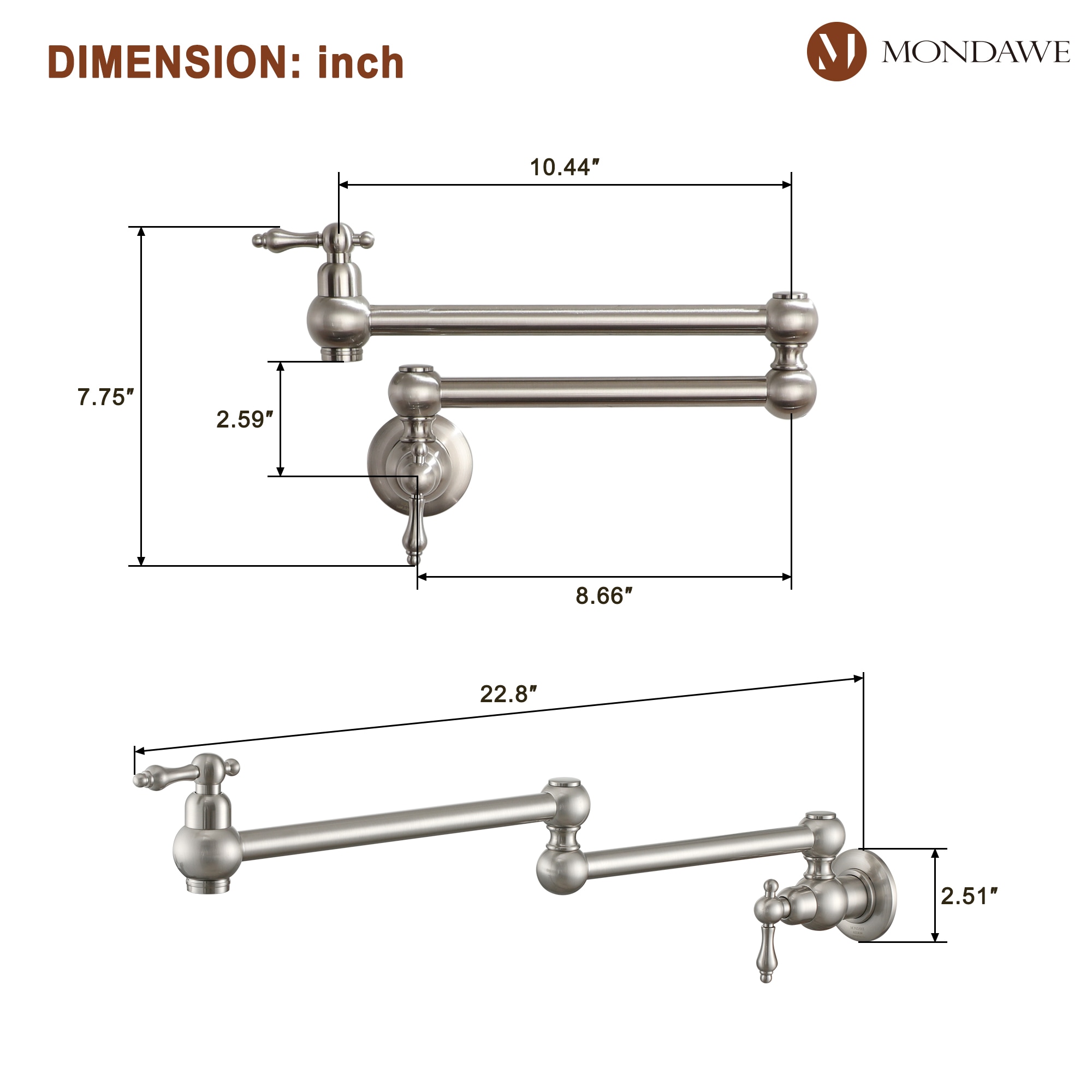 Mondawe OR-1512BN-DG Kitchen-Faucets - View #8