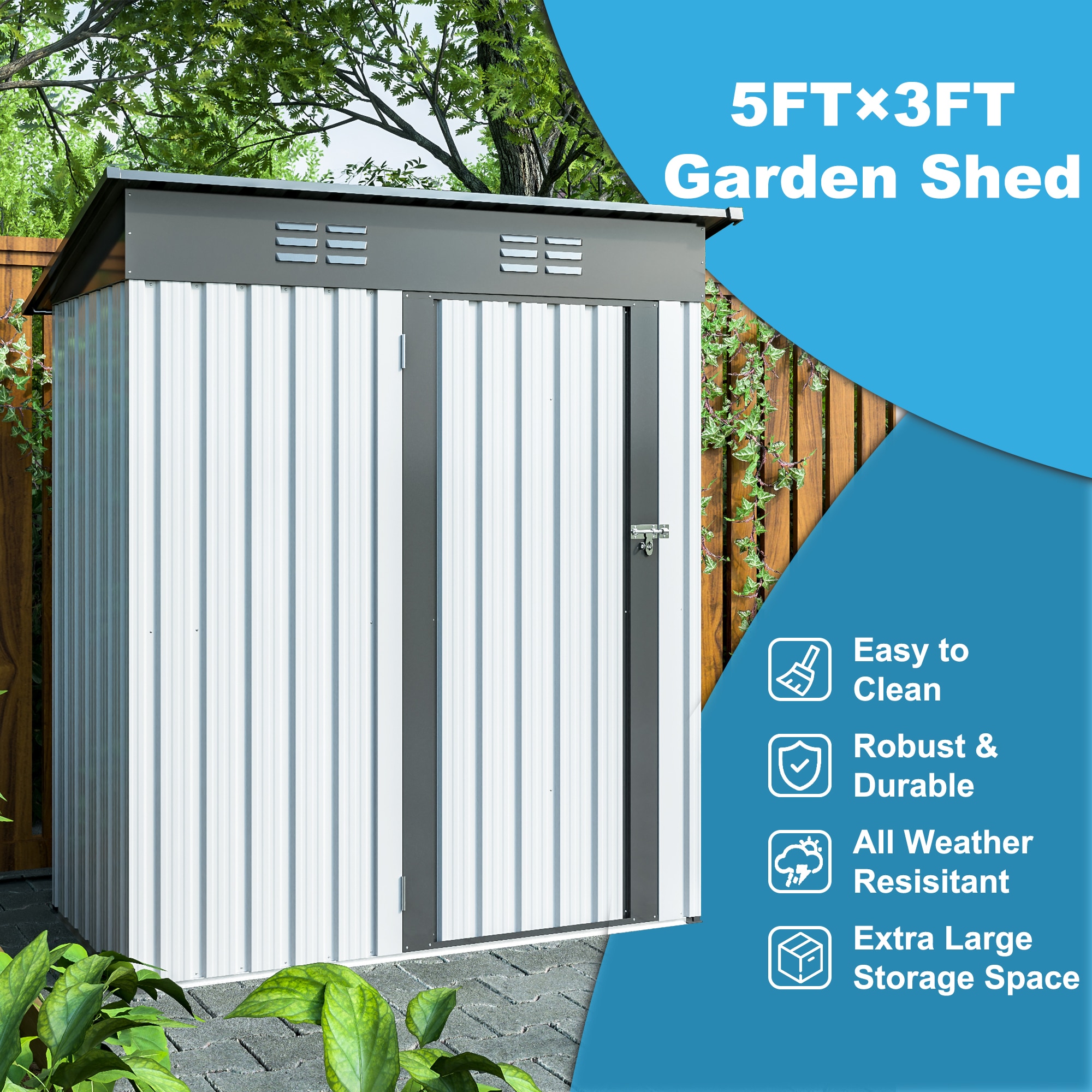 Xspracer ML-TH294W Metal-Storage-Buildings-Sheds - View #6