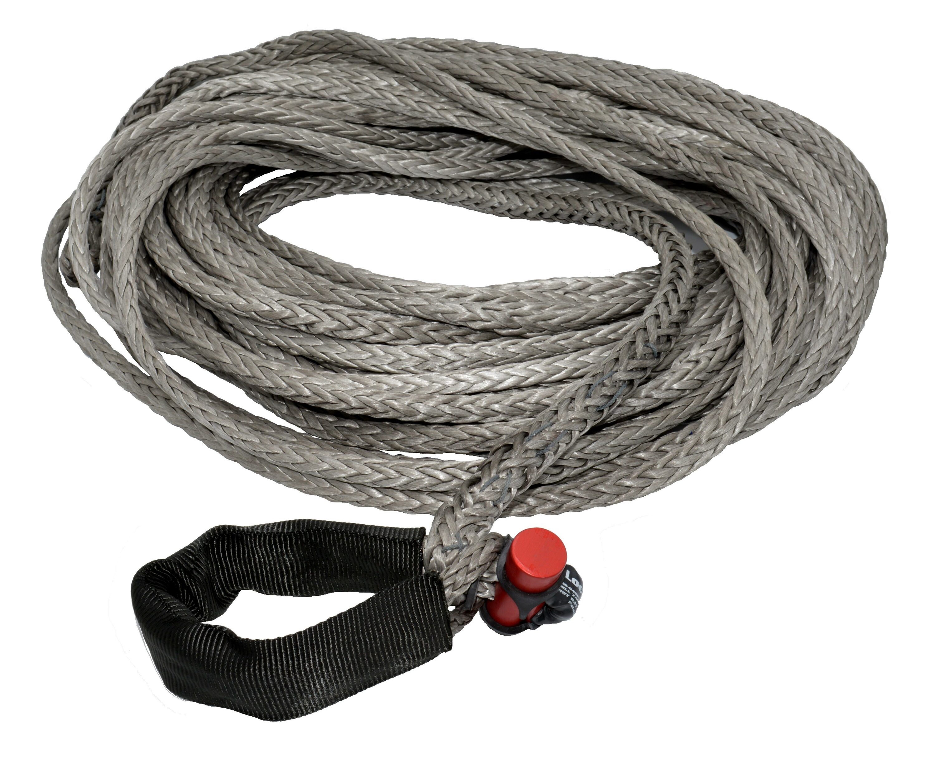 LockJaw Synthetic Winch Rope 7/16-in x 100-ft - 7,400 lb. Safe Working ...