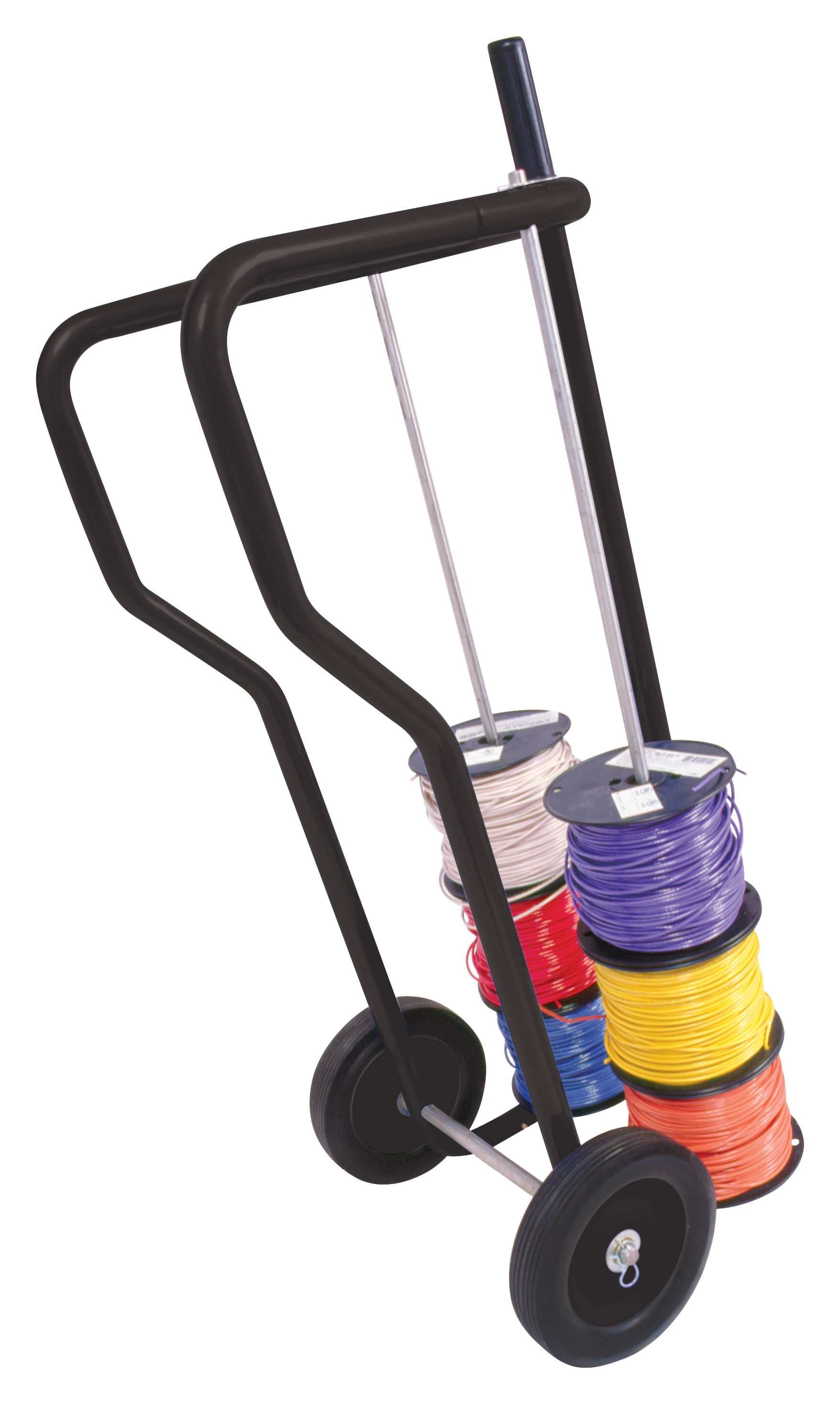 Jonard Tools Cable Caddy Reel Stand, High Durability, Easy Operation,  Portable & Compact Design, 100 lb Capacity, 21-in x 21-in x 28 in the Cable  & Wire Holders department at