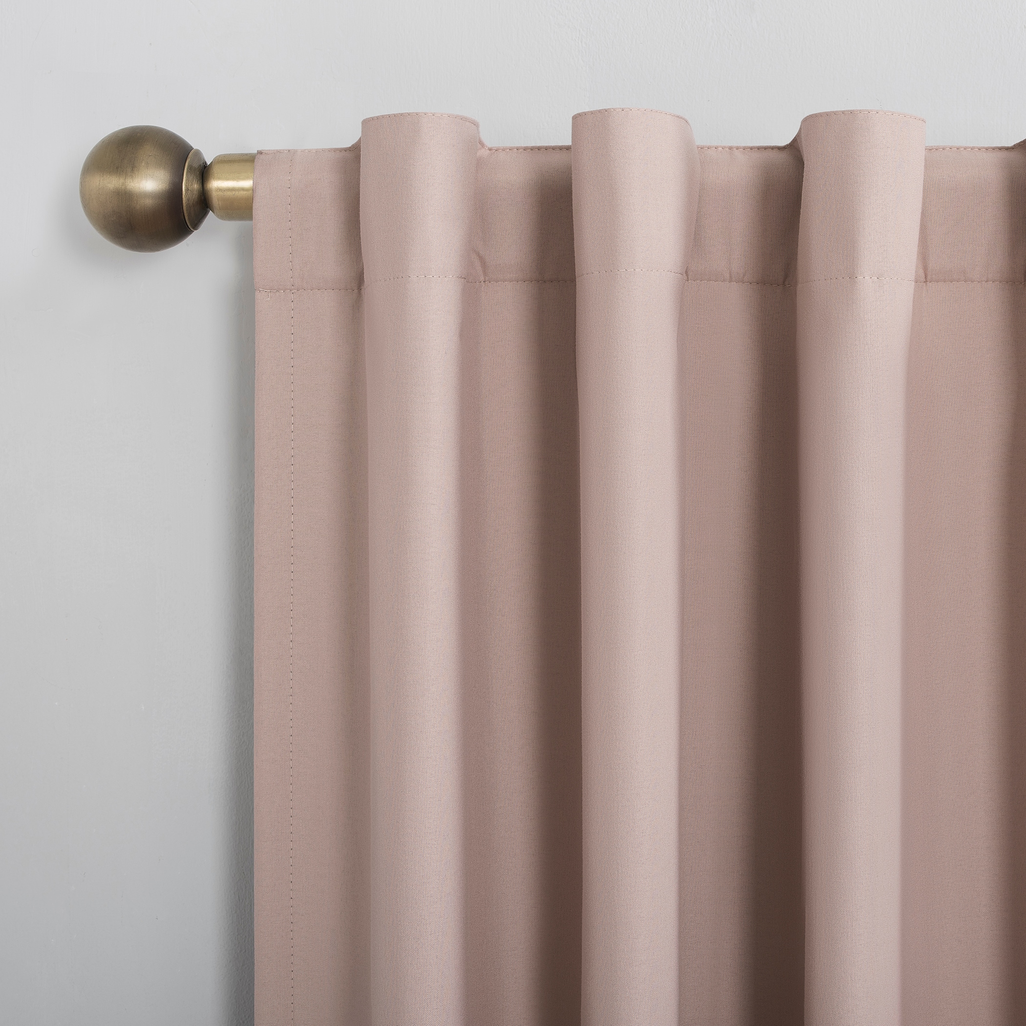 Blush Polyester Blackout Thermal Back Tab Curtain Panel