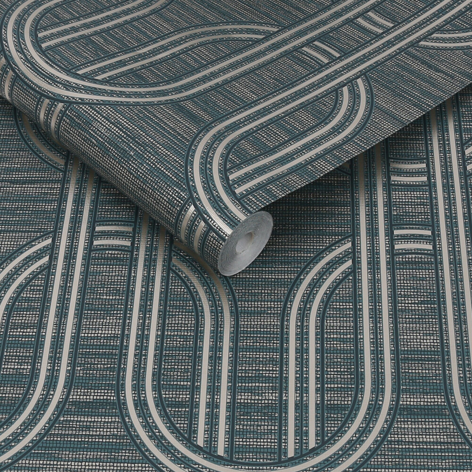 Emerald Geometric Metallic Removable Wallpaper Roll