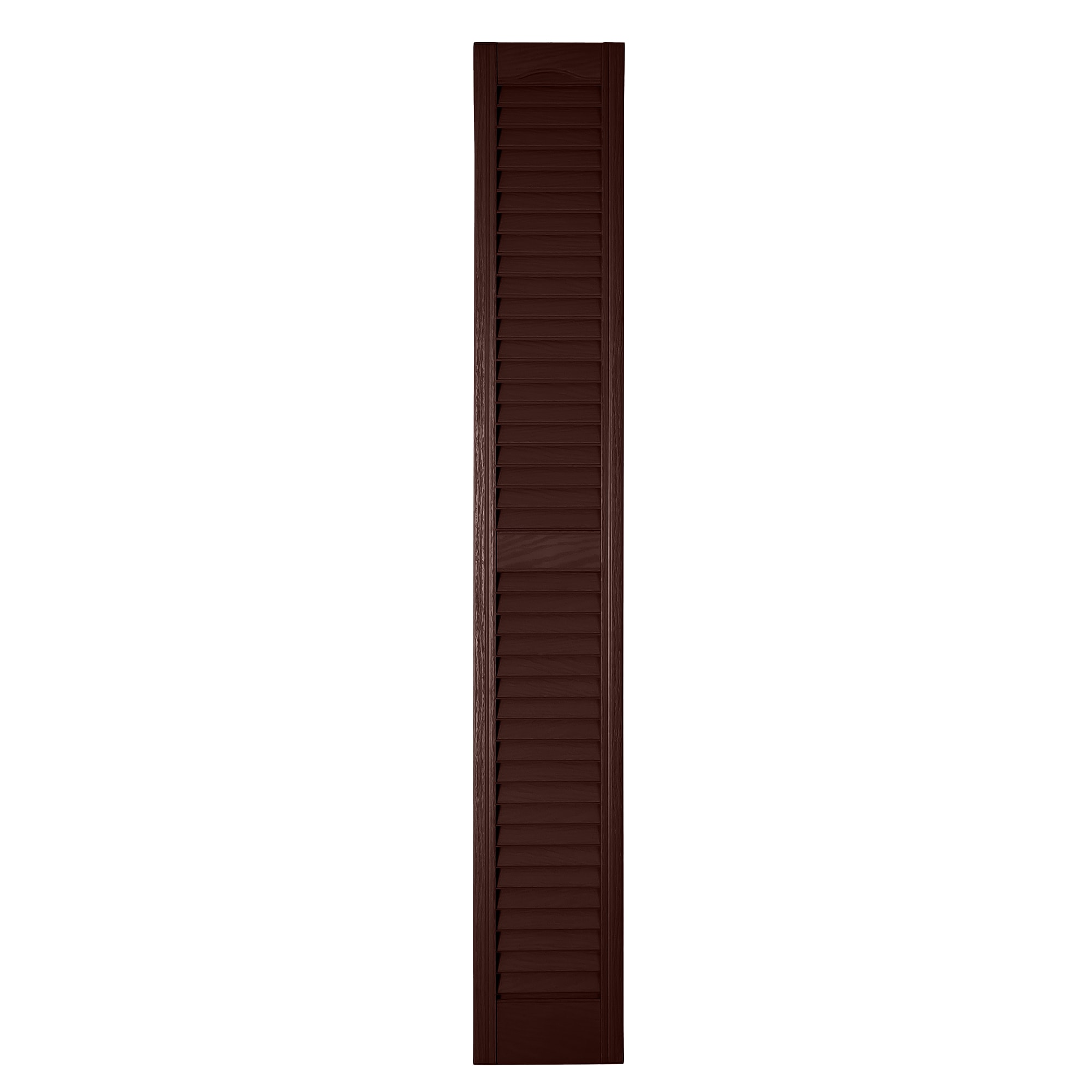 RELIABILT LVRCT0733260 7-in W x 33-in H Burgundy Louvered Polypropylene Exterior Shutters ( 2 -Pack )