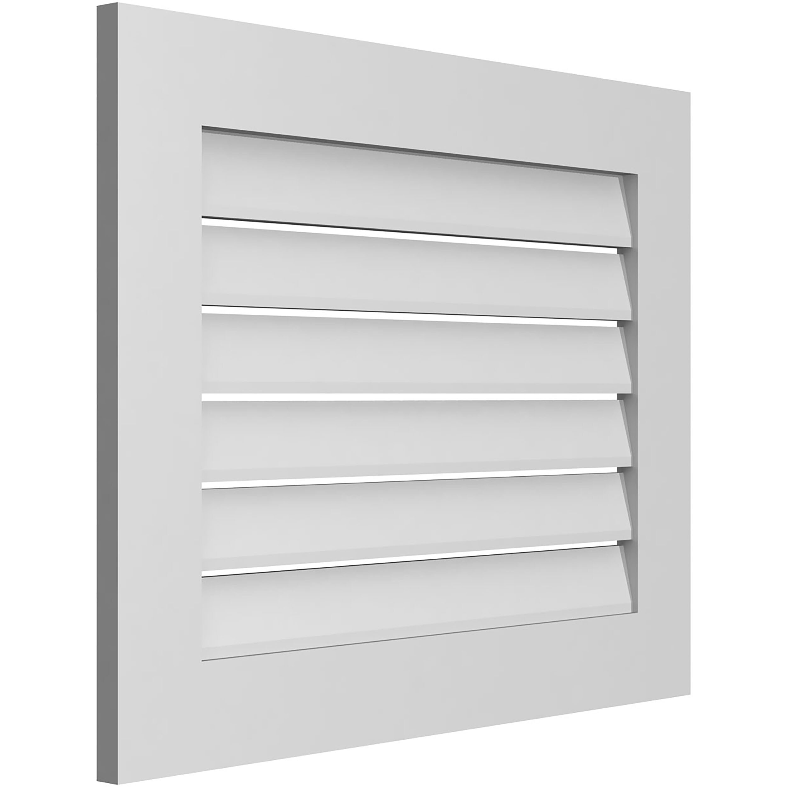 Ekena Millwork 30-in x 24-in Off-white Rectangle PVC Gable Louver Vent ...