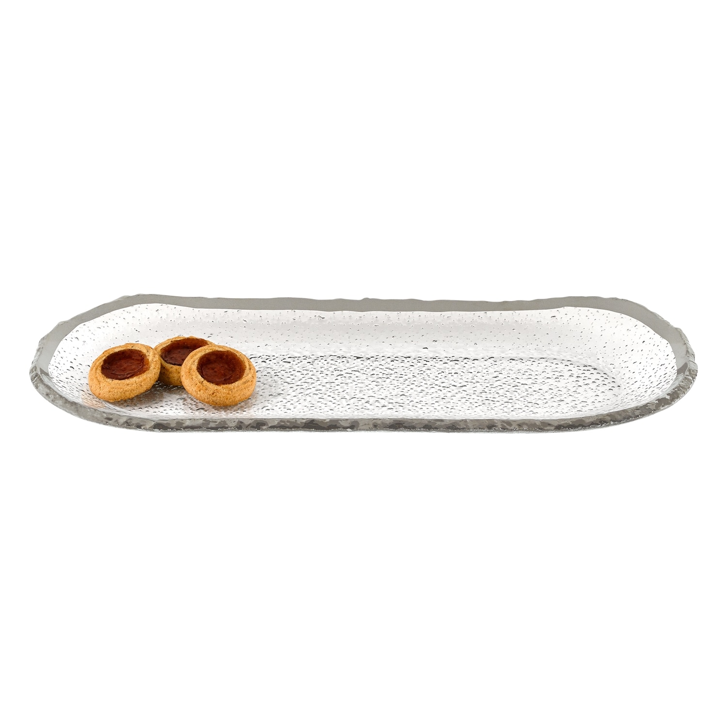 HomeRoots 4000375747 1-in x 7-in Silver Round Serving Tray