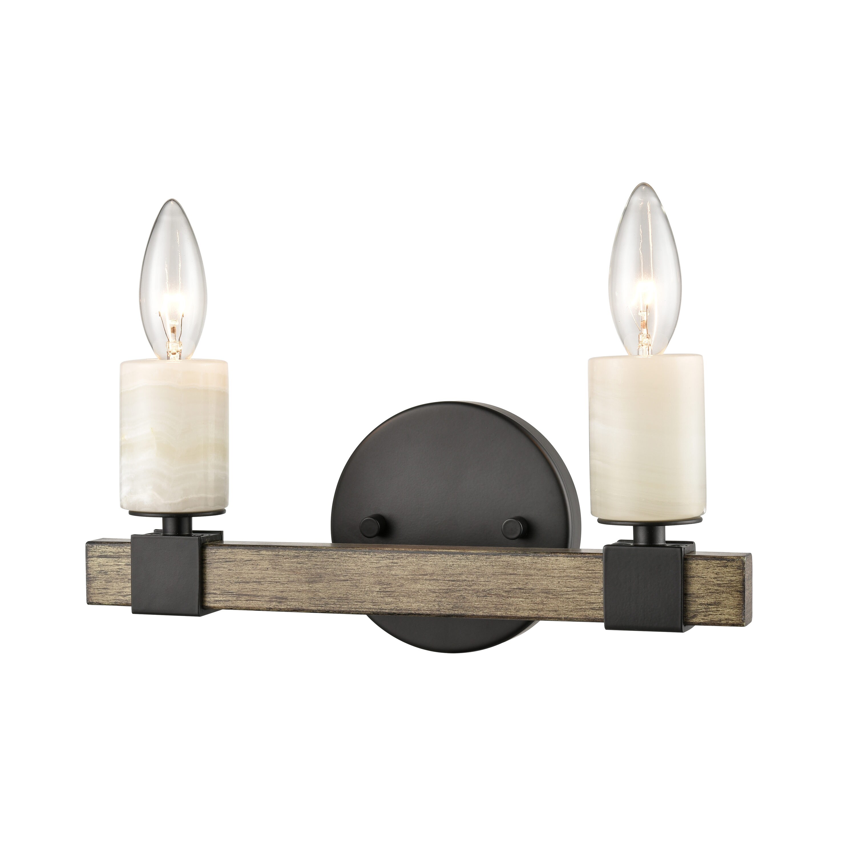 Westmore by ELK Lighting LWVL-220308033 Crestler 12-in 2-Light Matte Black LED Transitional Vanity Light