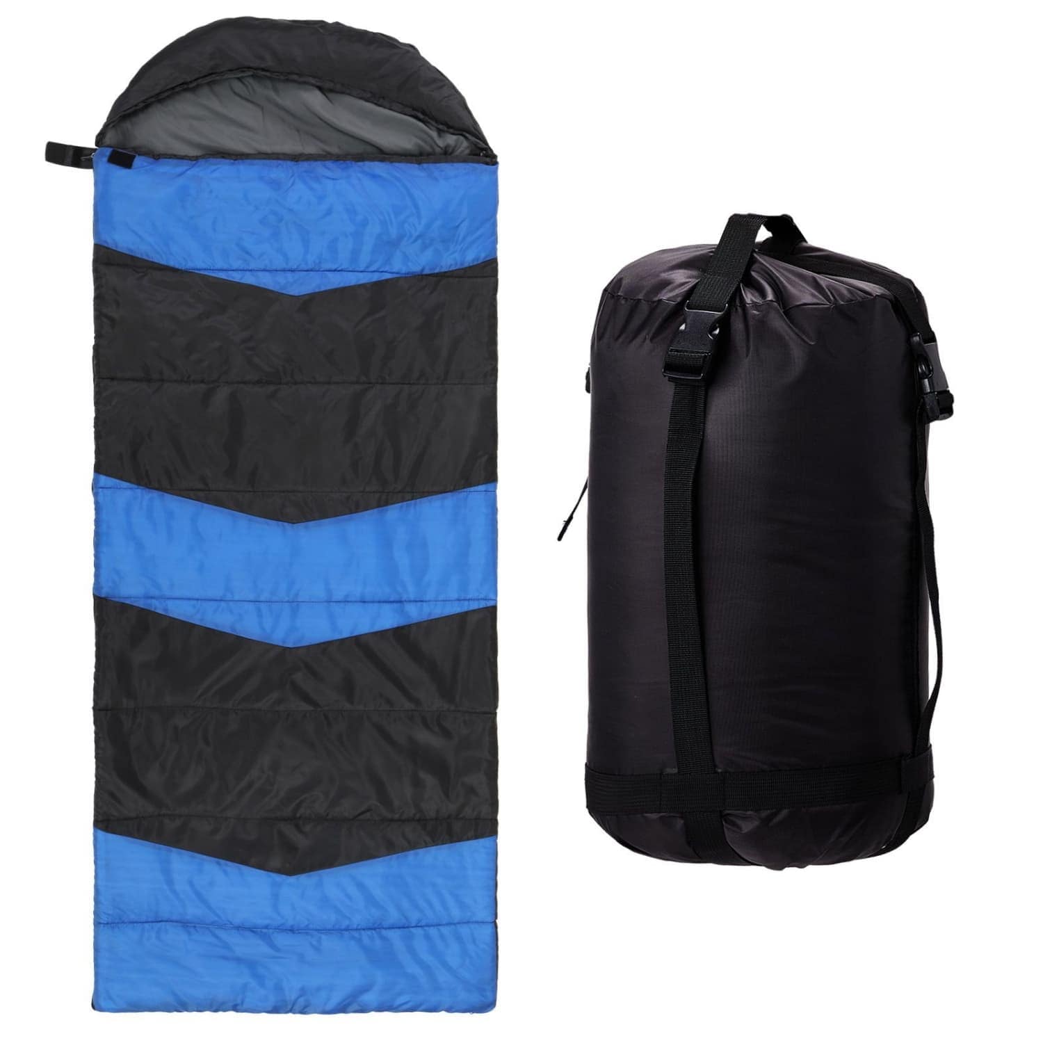 Angel Sar 75in L 30in W 3-Panel USB Powered Heated Blue Sleeping Bag