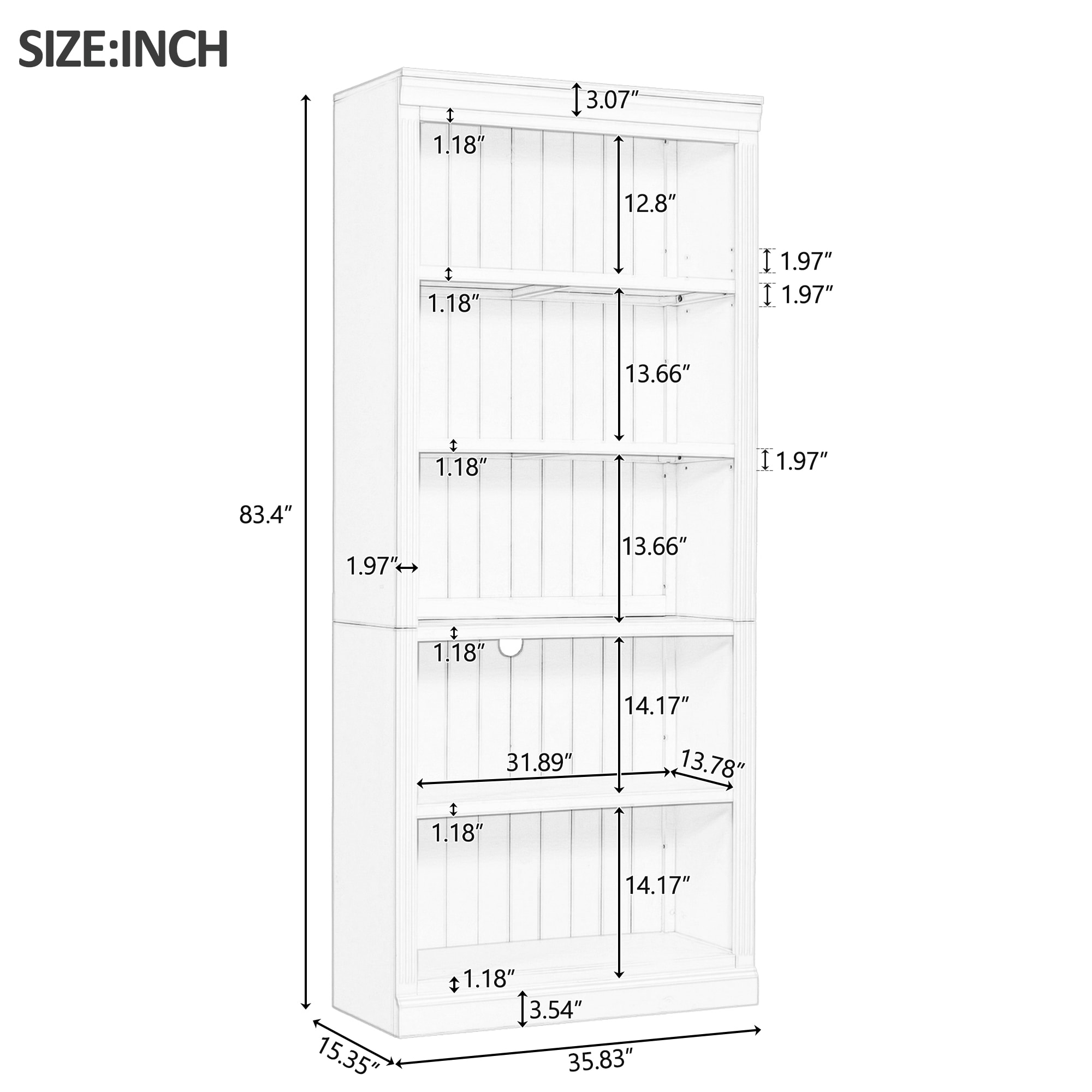 ModernLuxe L3P-N751S246934B bookcases - View #2