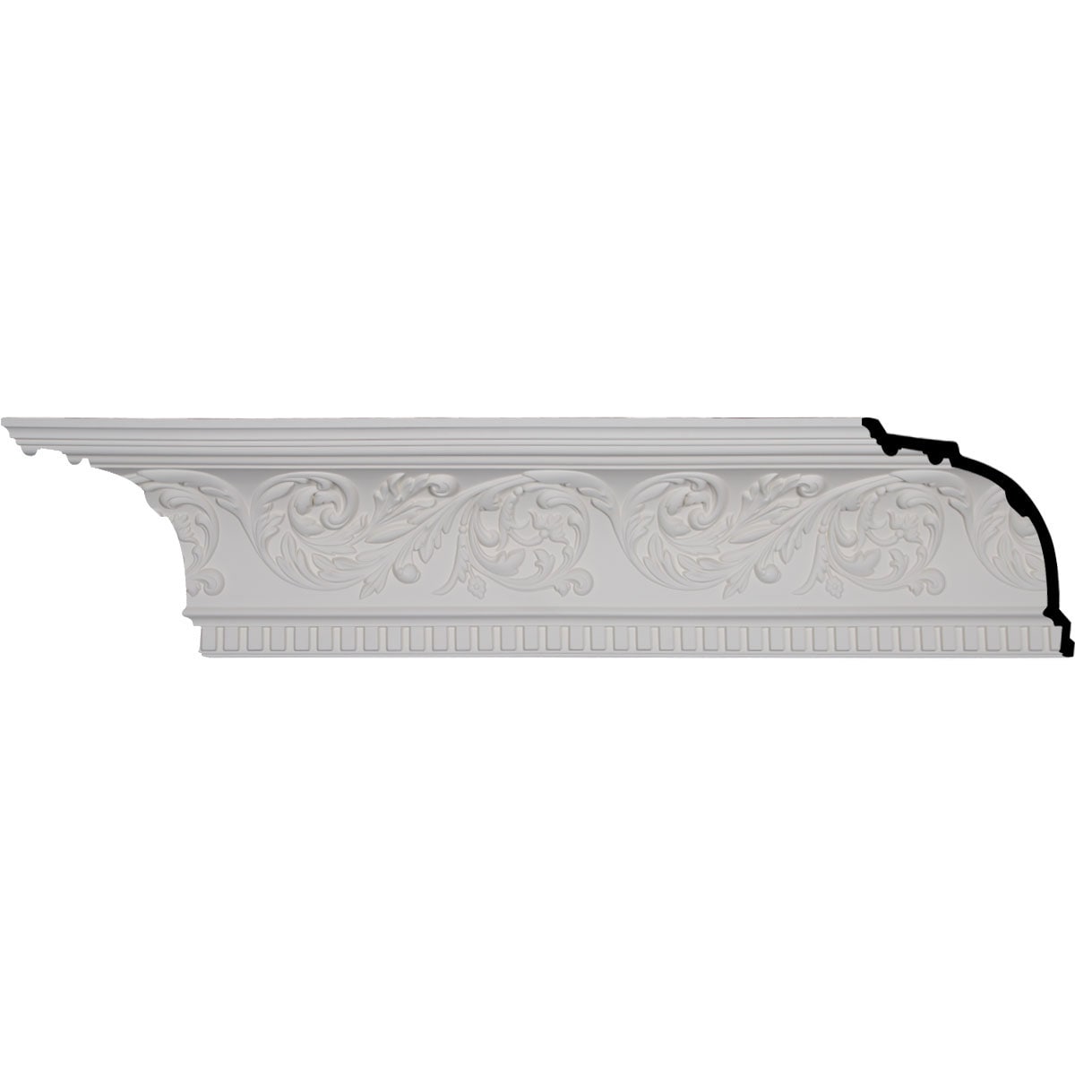 Ekena Millwork 687535 Harvest Cove 8-5/8-in x 7-ft 10-1/2-in Primed Urethane Crown Moulding 12 -Pack