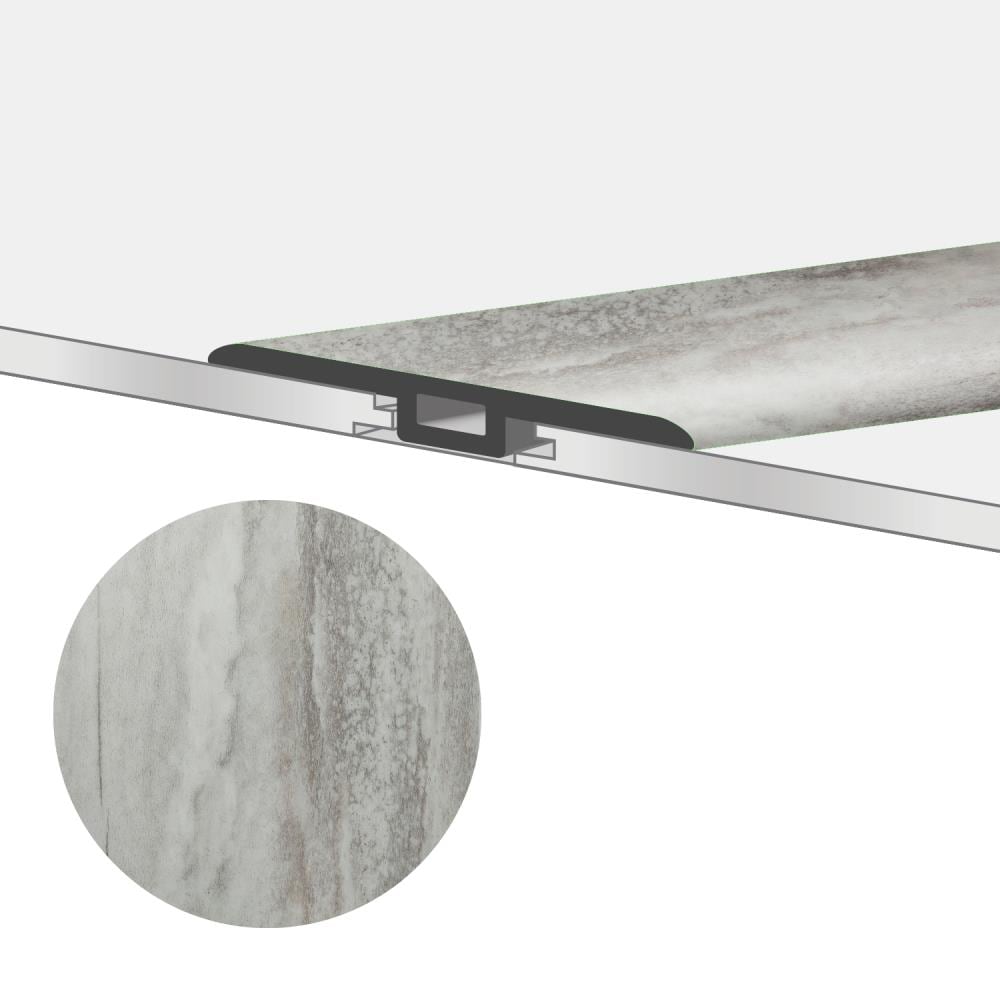 Lucida USA GC-323TM GlueCore T-moulding Greystone 0.27-in T x 1.75-in W x 48-in L Vinyl T-moulding