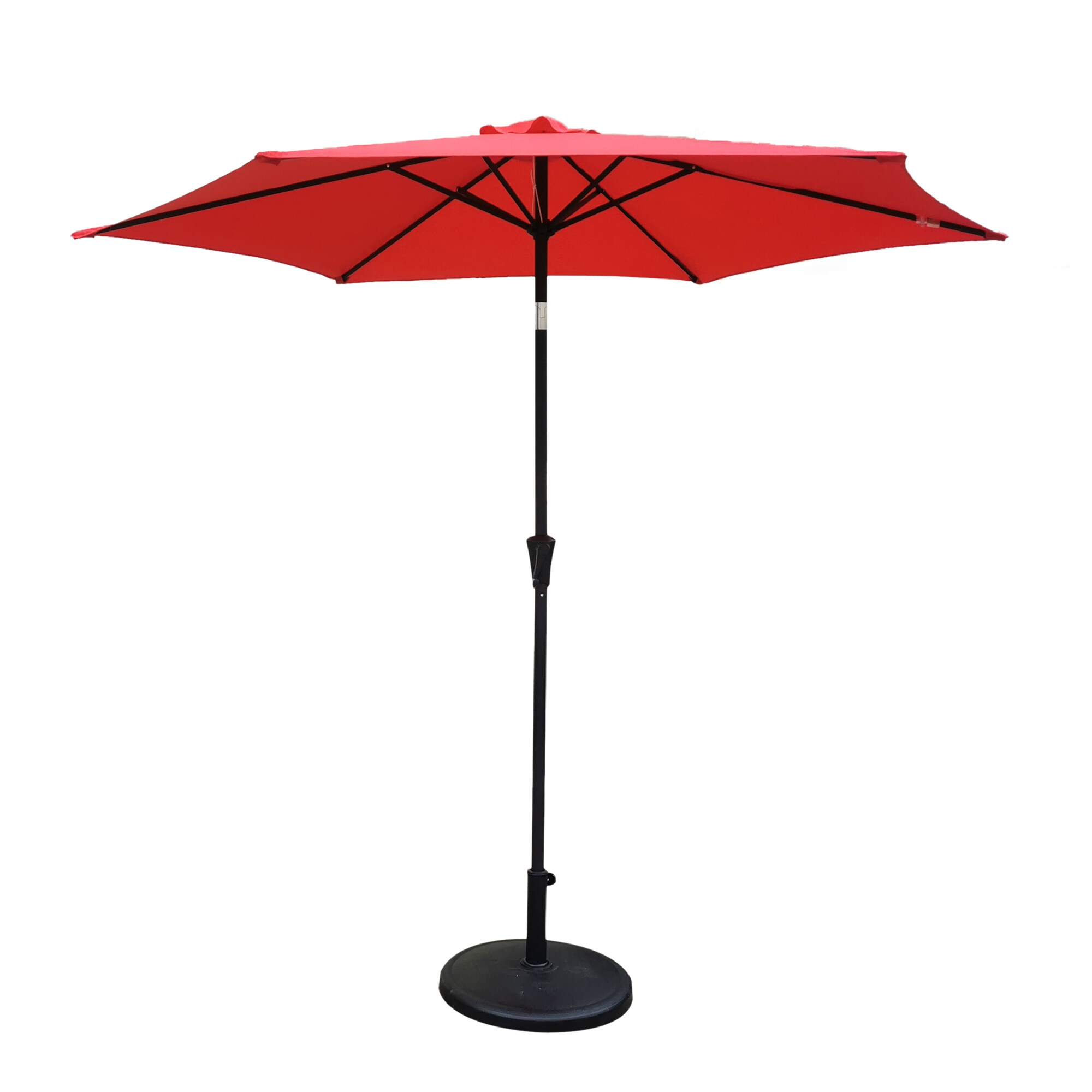WELLFOR TDG10287WN 8.8-ft Steel Market Patio Umbrella with Base