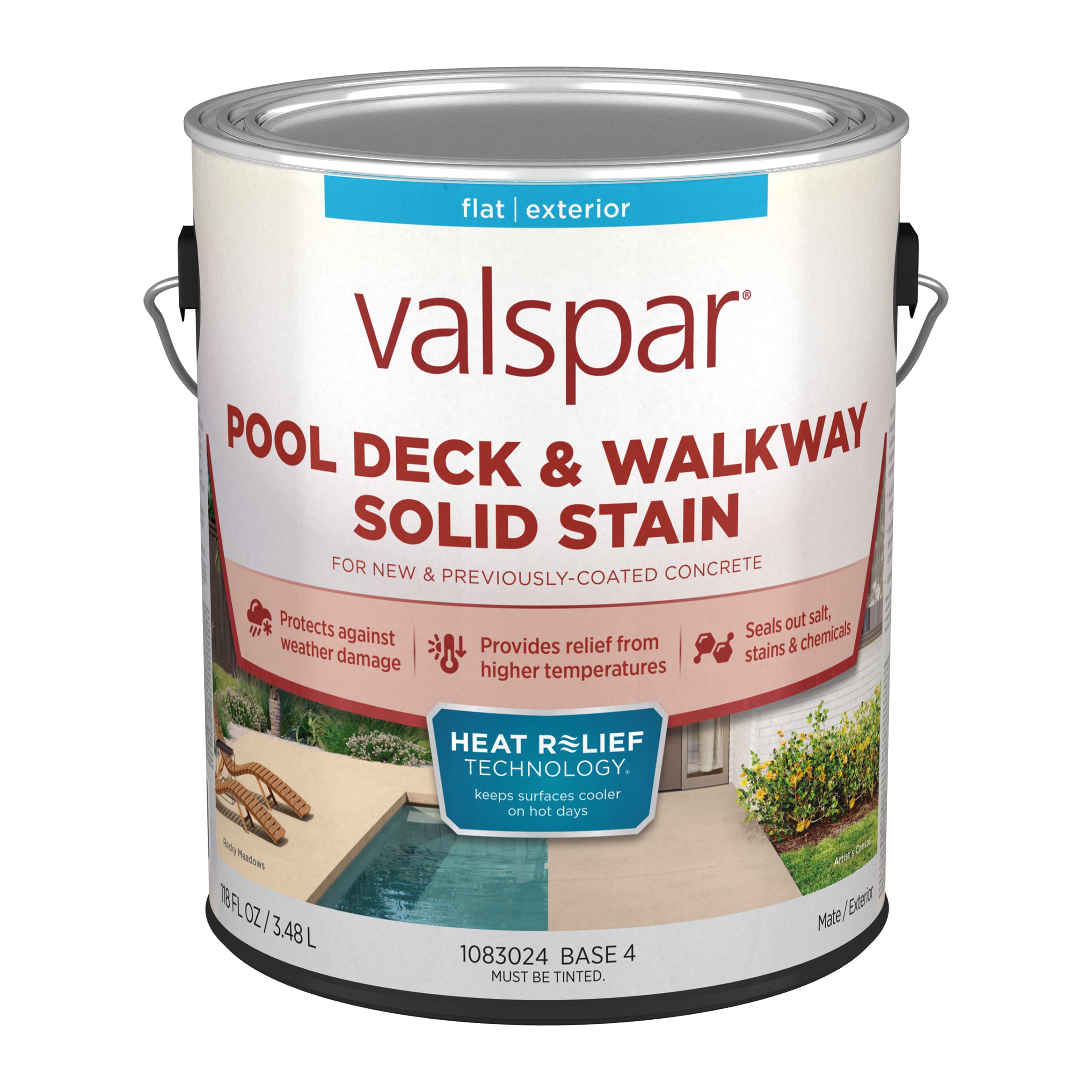 Valspar 024.1083024.007 Heat Relief Base 4 Acrylic Flat Concrete stain ( 1-gallon )