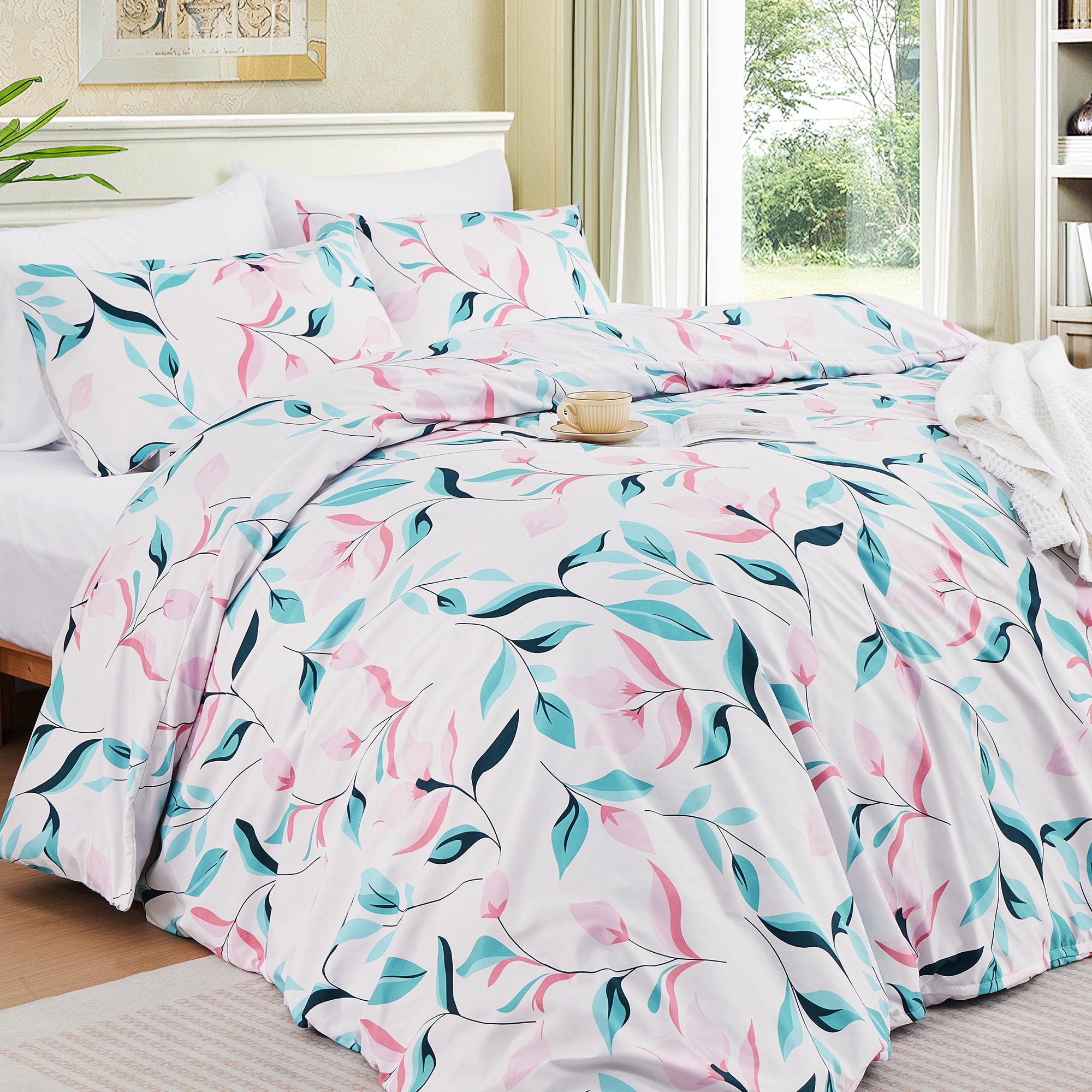 Serwall SWYH3JT-PHH-F 3-Piece Printed Duvet Cover Set Soft and Breathable Bedding Collection