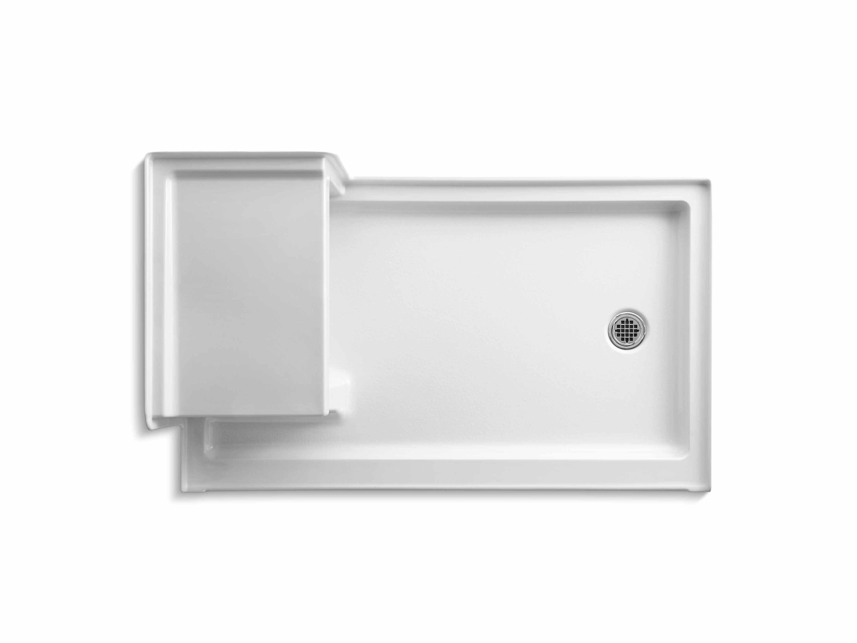 KOHLER Tresham 36-in W x 60-in L with Right Drain Rectangle Shower Base  (White)