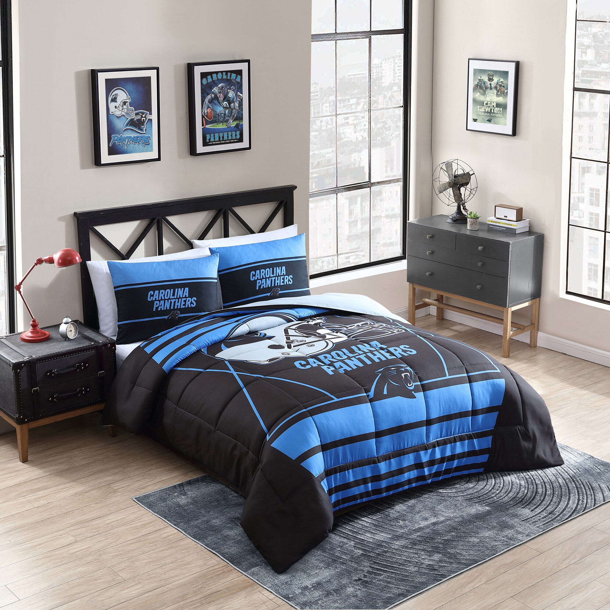 Cathay Sports Carolina Panthers Crosser Full/Queen 3-Piece Comforter ...