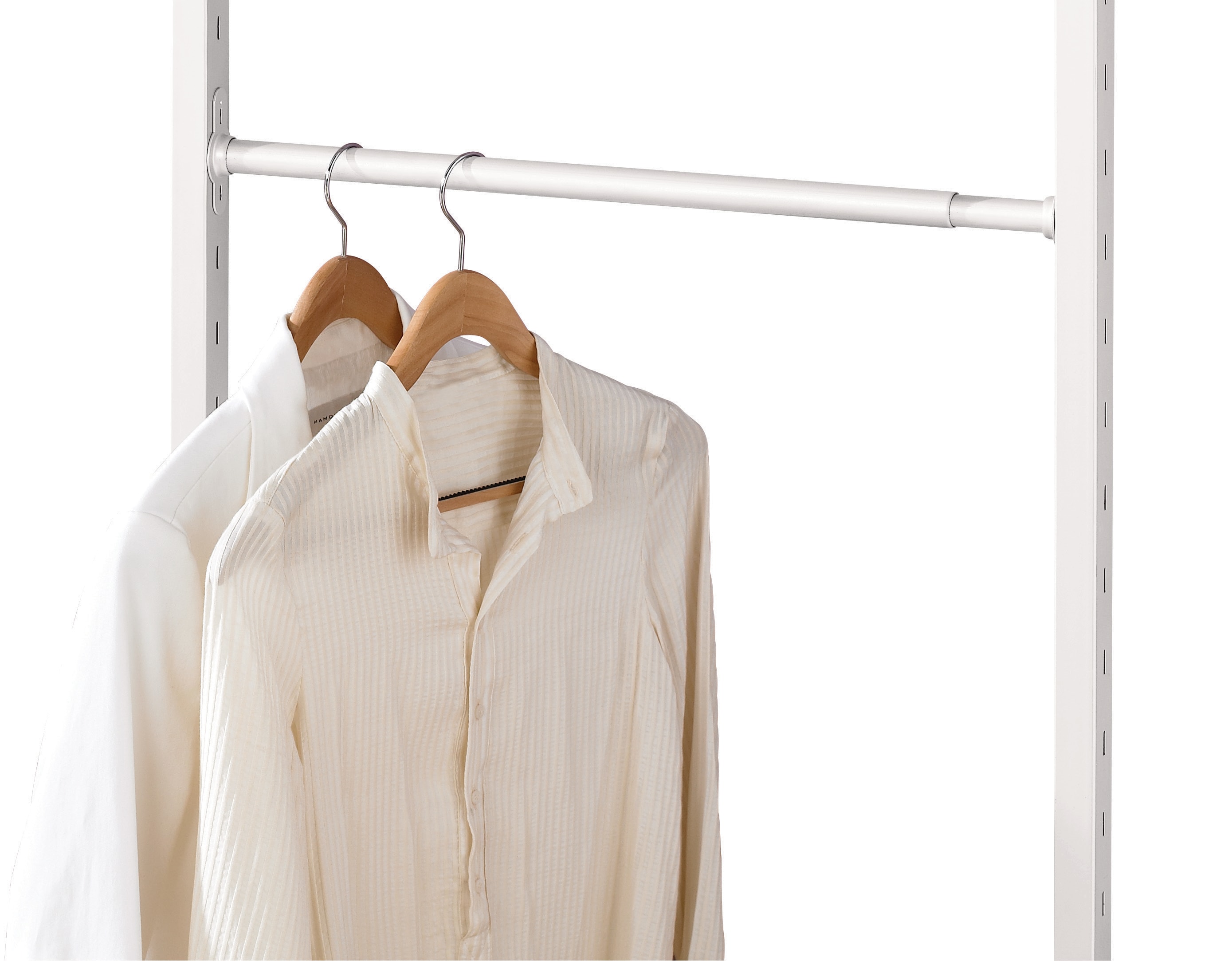 space-pro 2629-WT-US 52-in L x 1-in H Extendable White Metal Closet Rod with Hardware