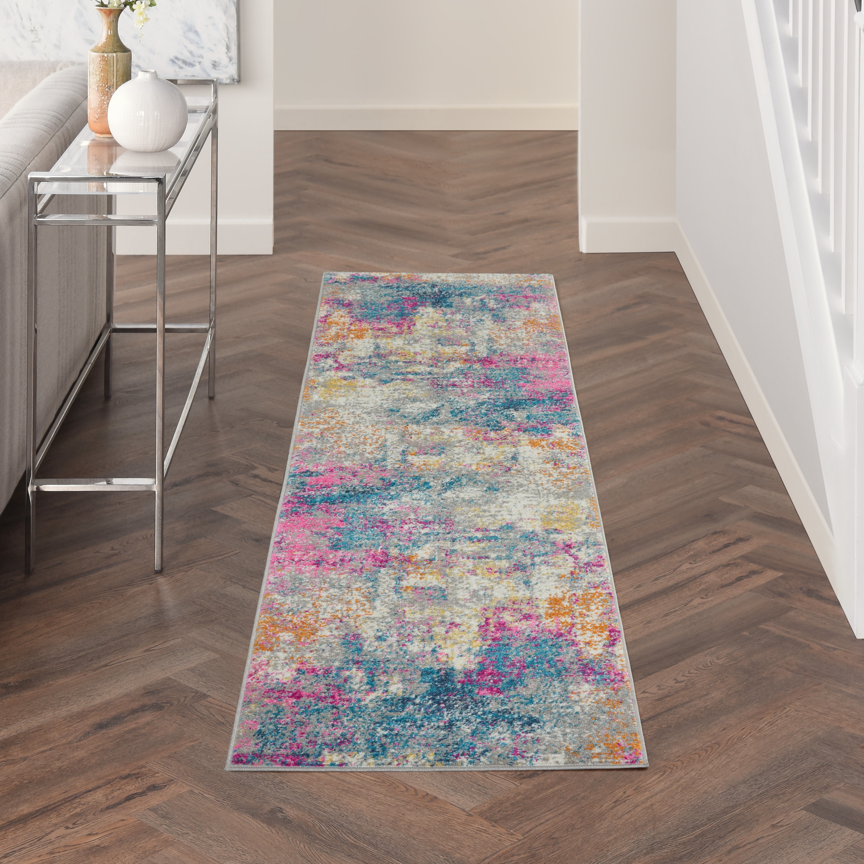 Nourison 99446780324 Passion 2 x 6 (ft) Loomed Polypropylene Ivory/multi Rectangular Indoor Area rug