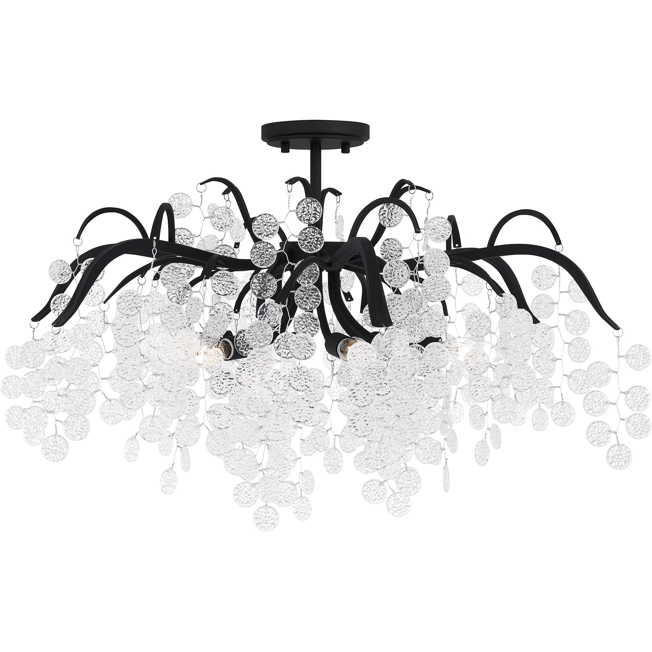 Quoizel Maple 6-Light 7.48-in Black Led, Semi Flush Mount Light ...