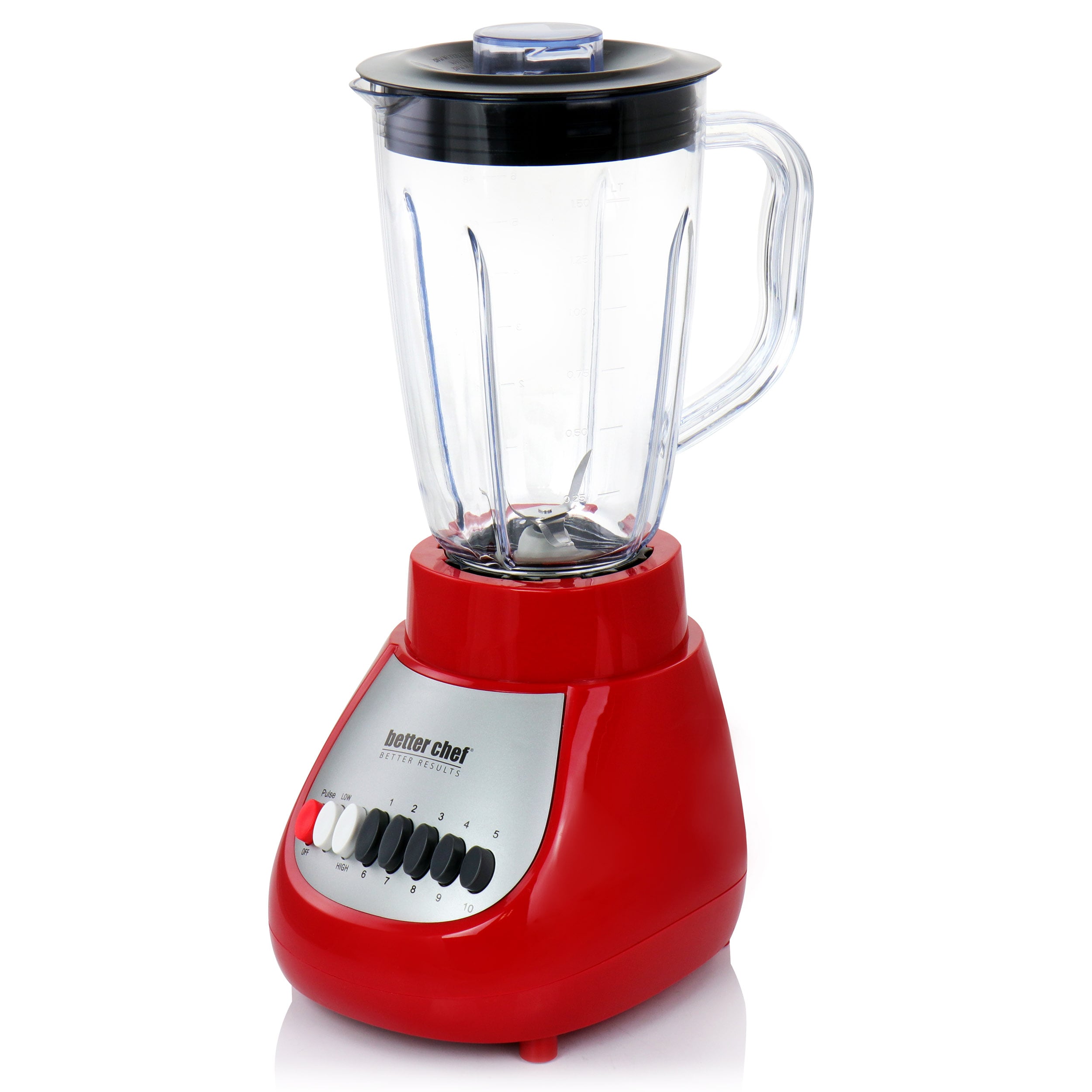 Better Chef 50-oz Red 350-Watt Pulse Control Blender in the