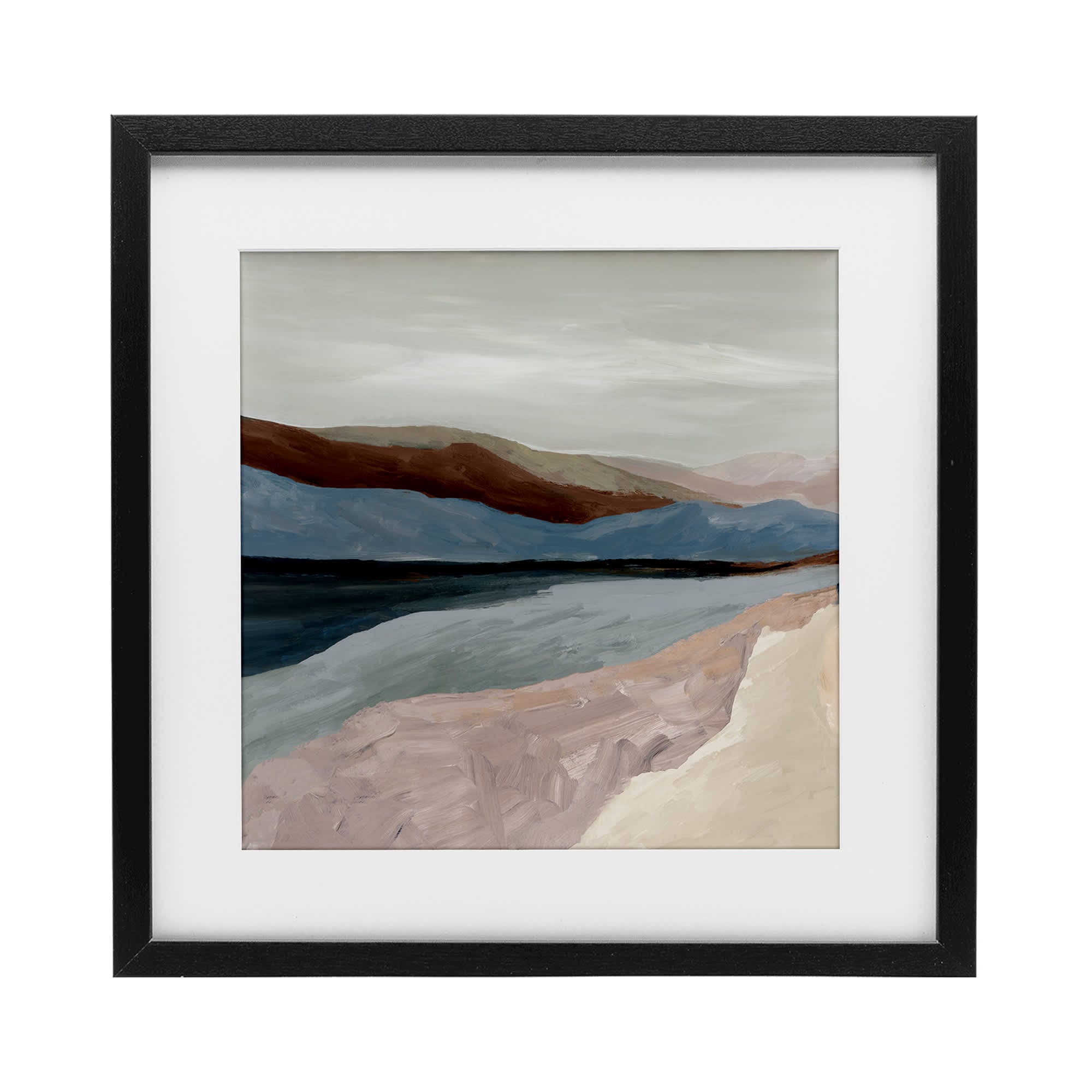 Stupell Industries BX-024-MFB-13X13 Endless West Landscape Black Framed Print Under Glass 13 x 13