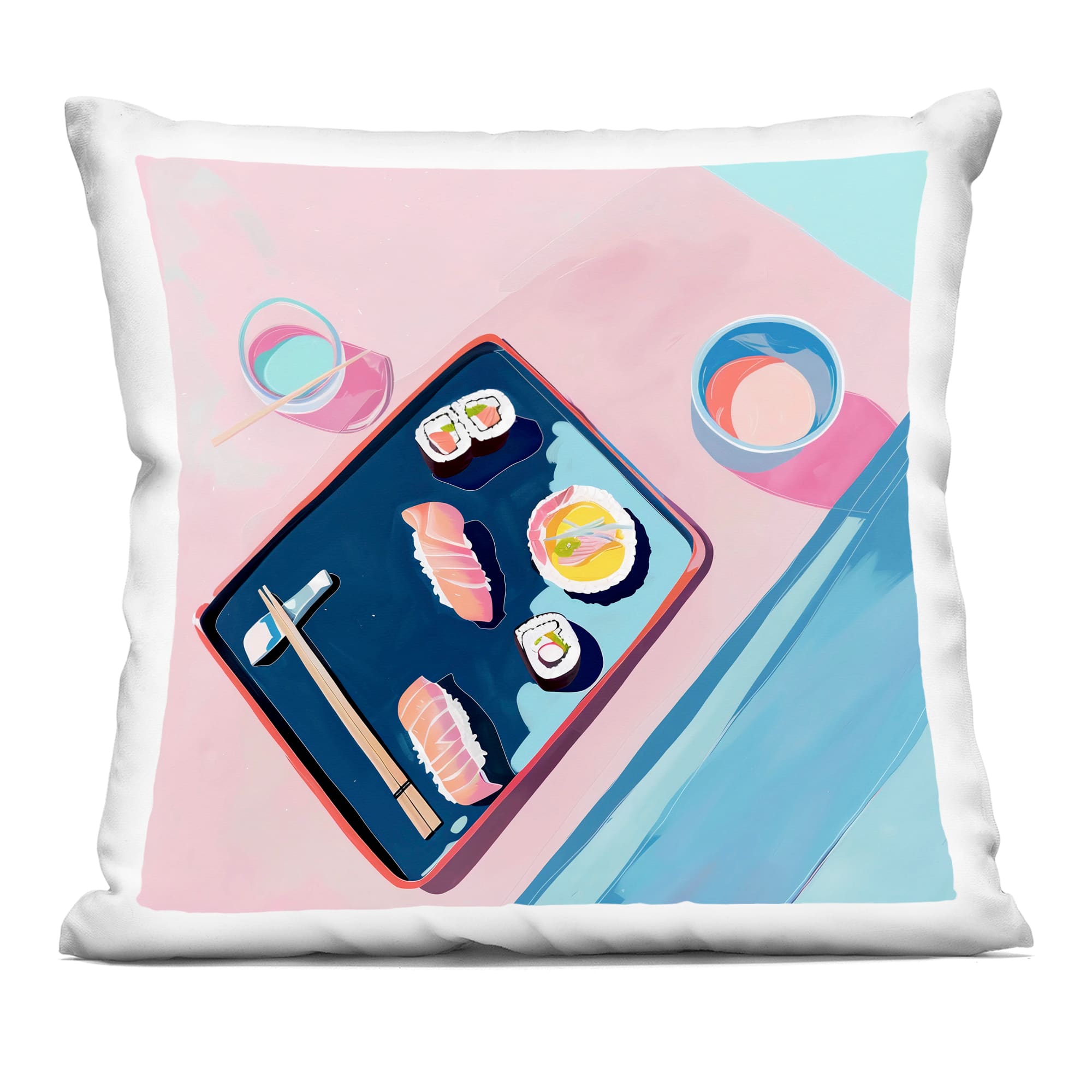 Stupell Industries  Sushi Me Food Tray Decorative Printed Throw Pillow design by Walker Noble 18 x 18