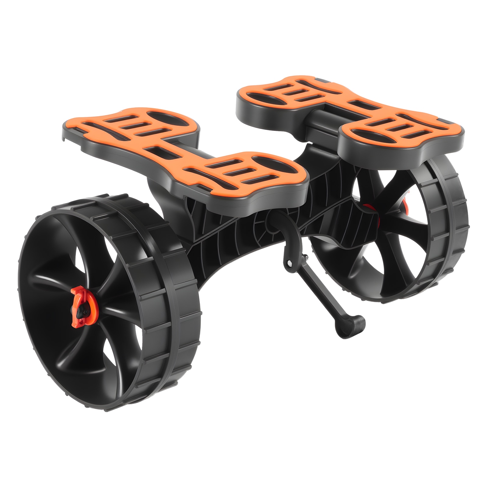 VEVOR Kayak Cart  300 lbs Load Capacity  Foldable Kayak Trolley with 10-inch Solid Rubber Tires and 1 Ratchet Strap  Paddle Board Trolley for Carrying Kayaks  Canoes  Paddleboards  Float Mats  Jon Boats