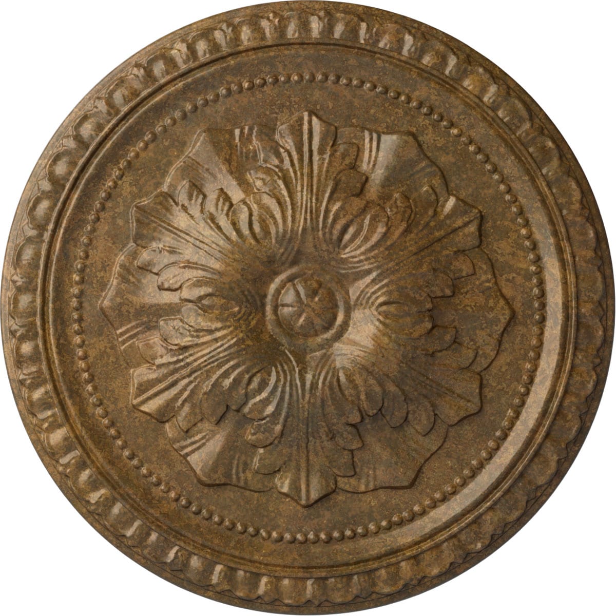Ekena Millwork CM18RIRZS Richmond 18-in W x 18-in L Painted Rubbed Bronze Polyurethane Whole Ceiling Medallion