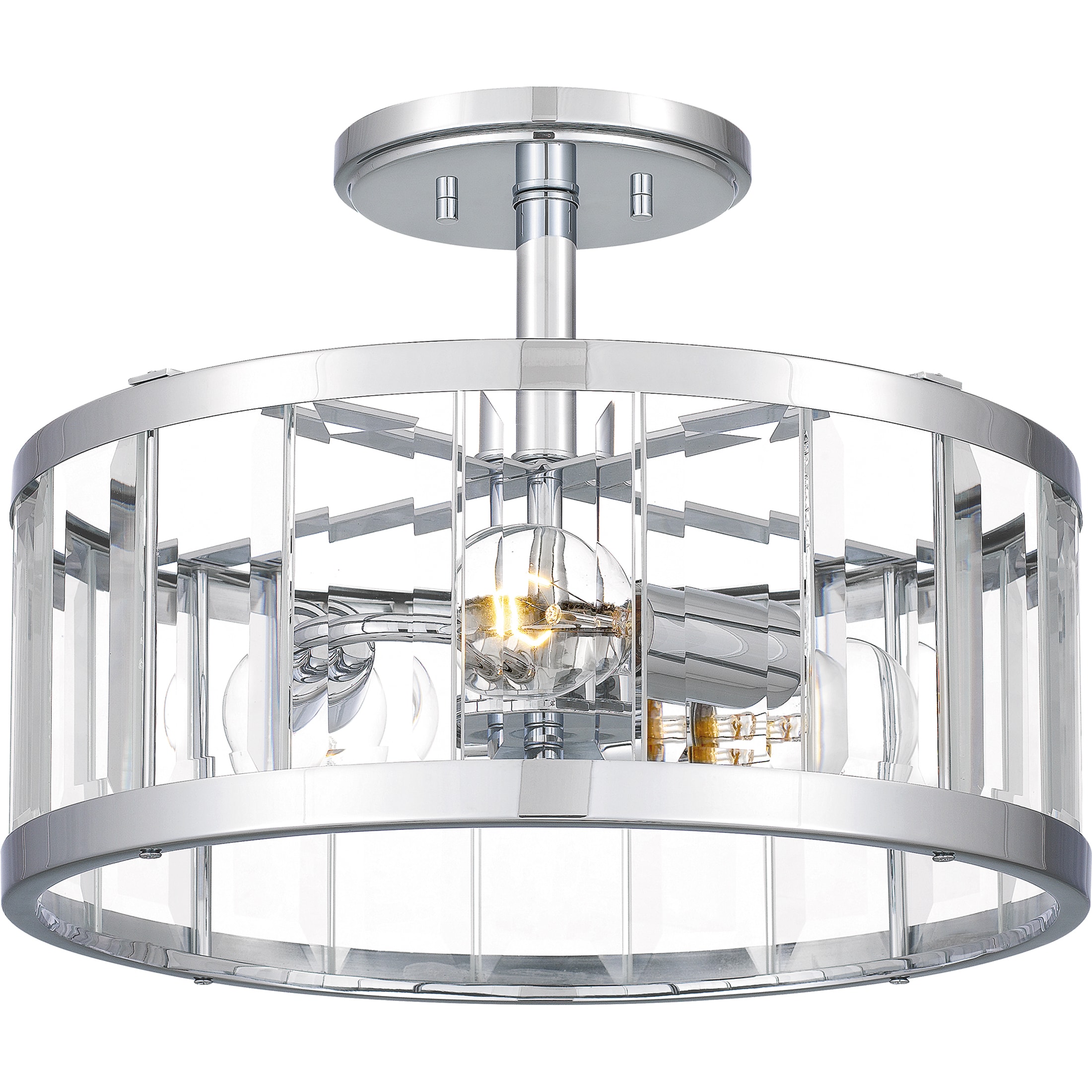 Quoizel PCLCA1715C Lucia 3-Light 15-in Polished Chrome Semi mount light