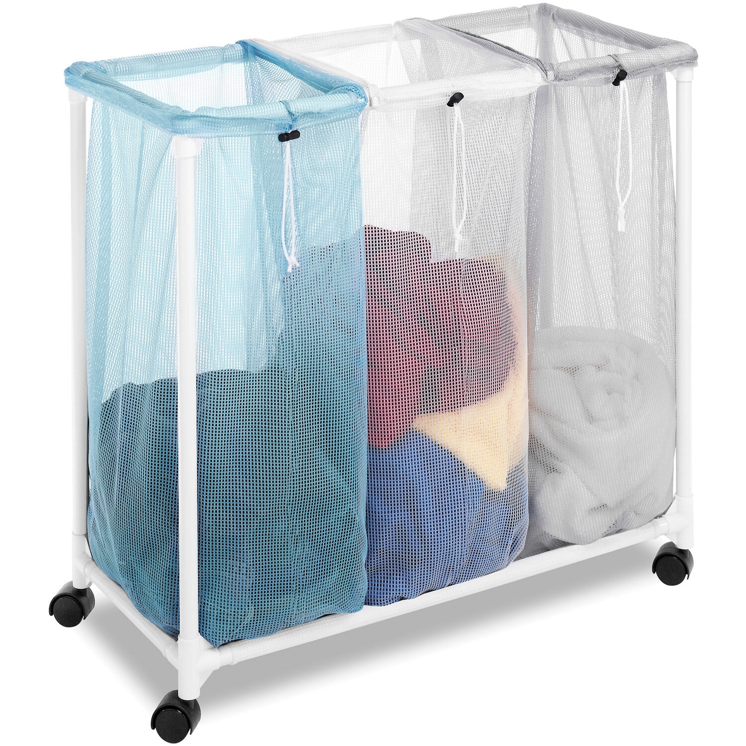 Whitmor 6208-2417 Triple Mesh Laundry Sorter