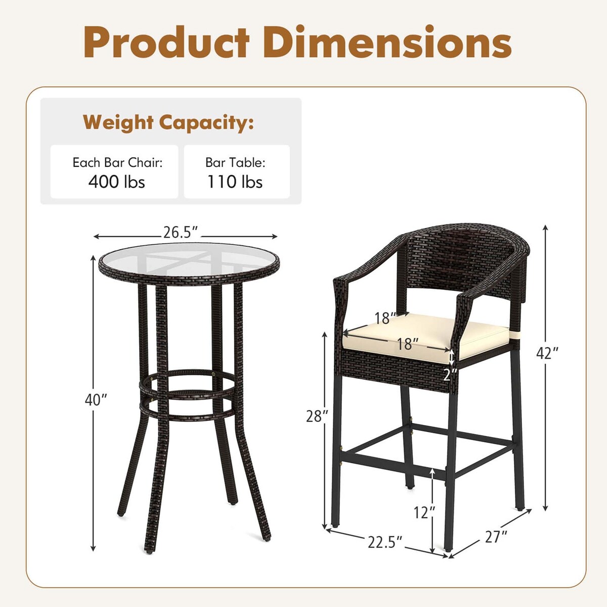 Costway HCST04944 Patio-Conversation-Sets - View #3