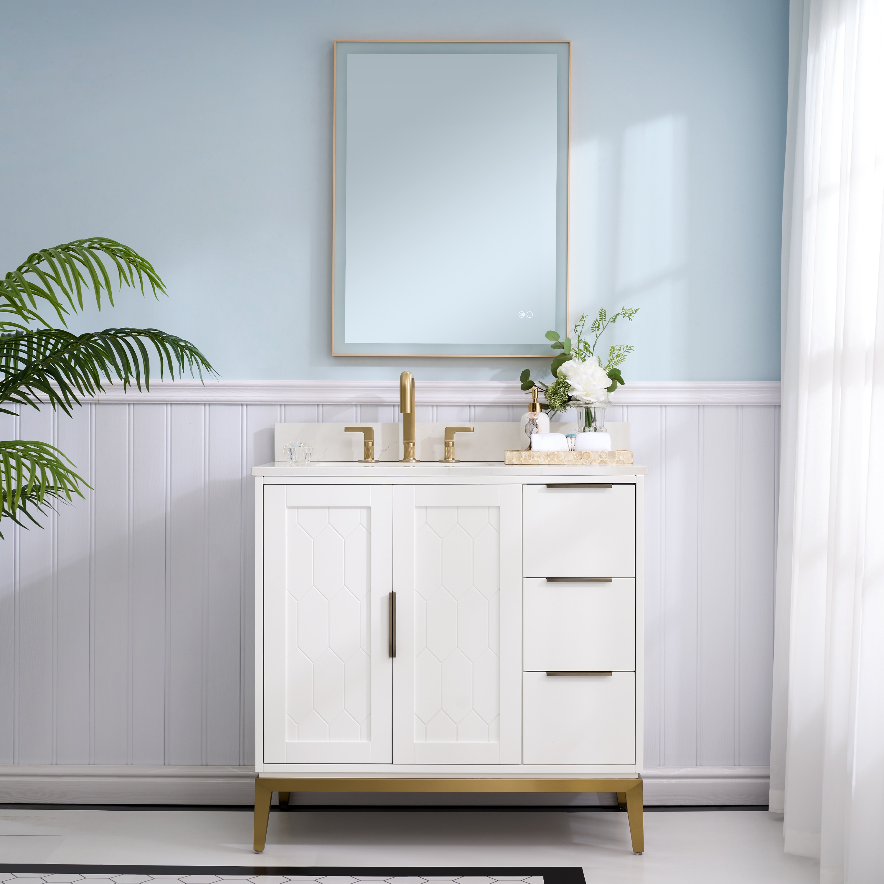 WELLFOR VEX-36LGY Bath-Vanity-Combo - View #2